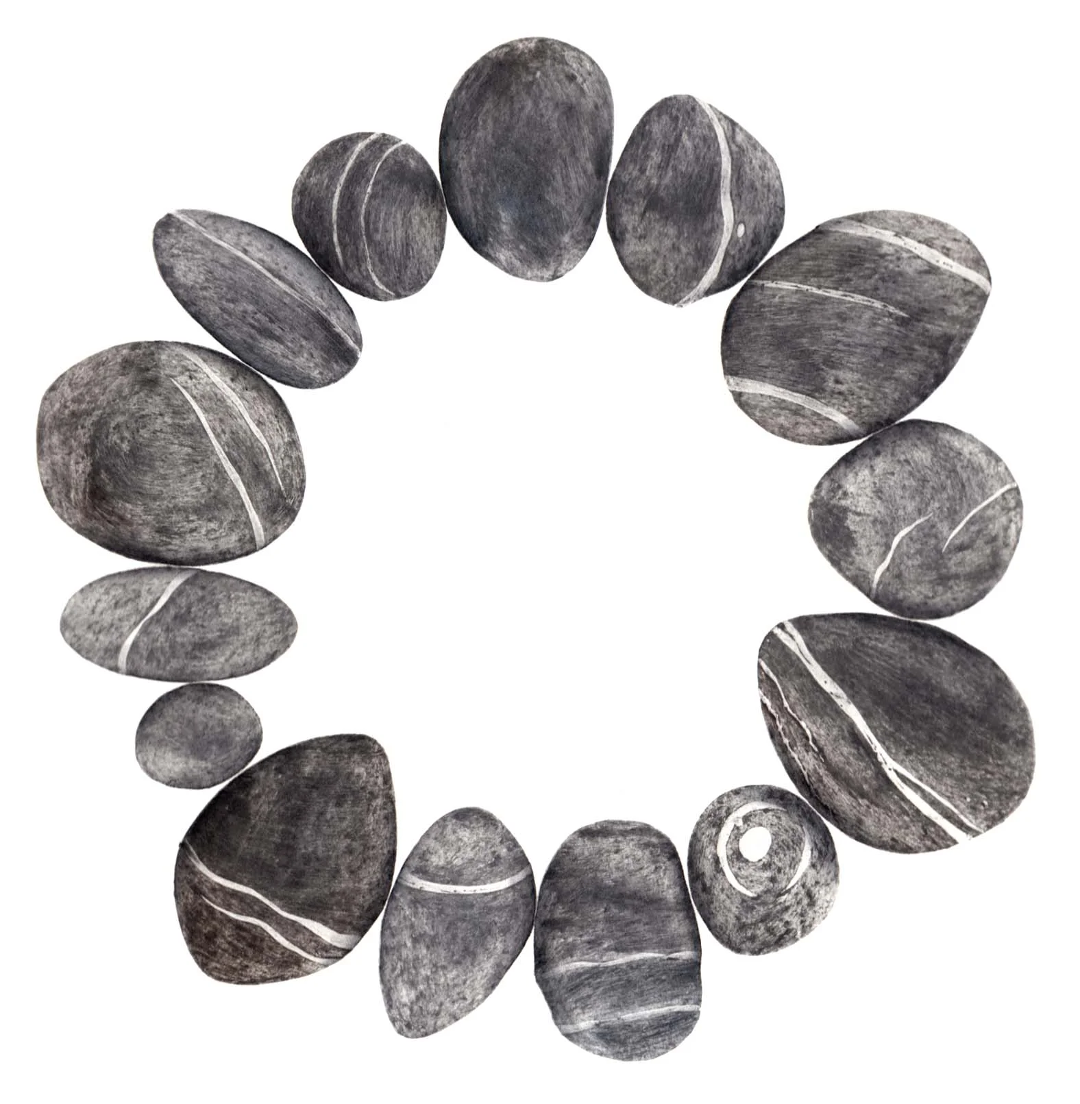 Stone Circle paper collograph print 37 x 44cm £235 framed