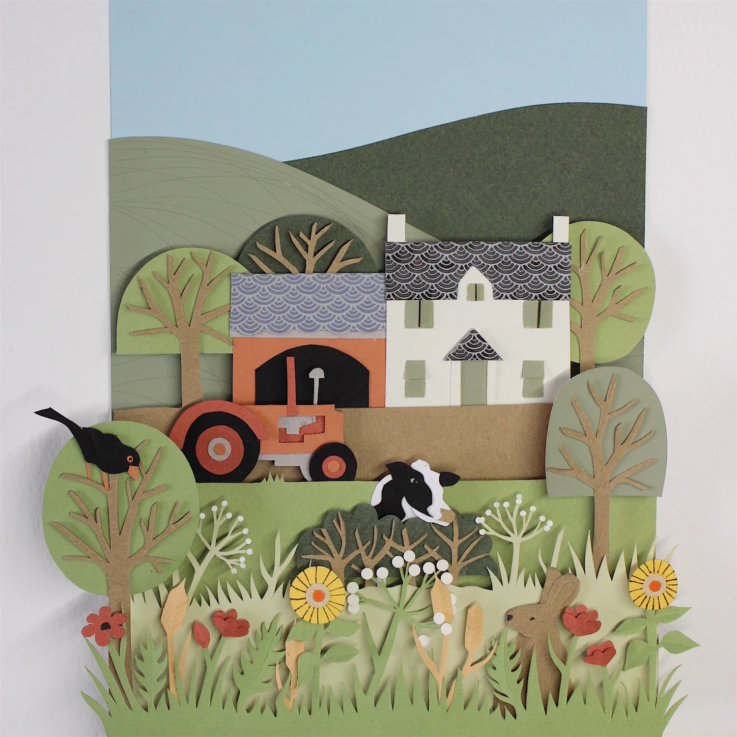 Roberts Farm papercut £308 (framed)