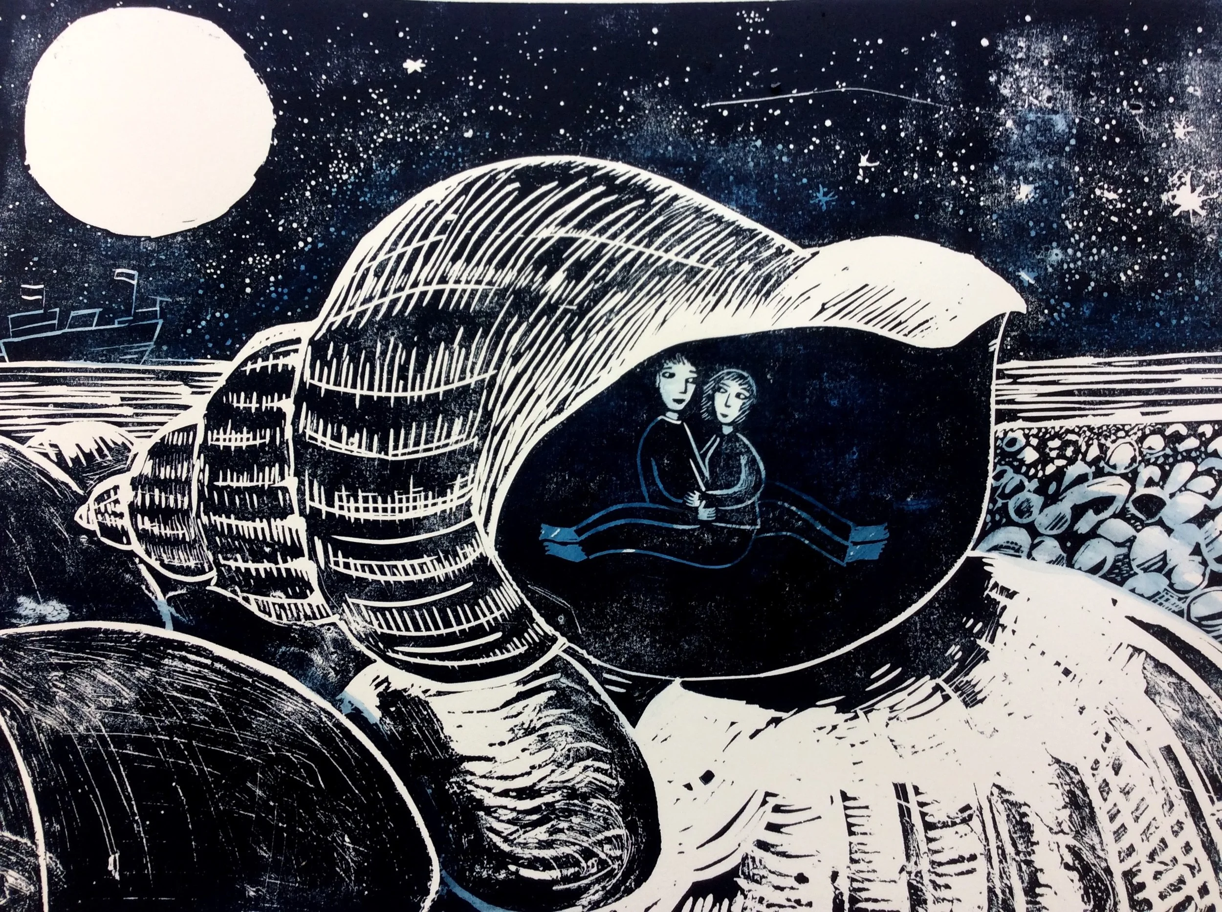 We Will Find a Place to Hide Linocut 60 x 40cm £110 (unframed)