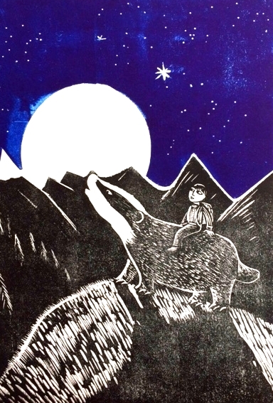 Whispering Pines linocut £90 (unframed)