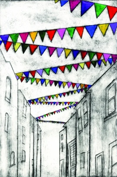 Carnival etching 20cm x 30cm £95