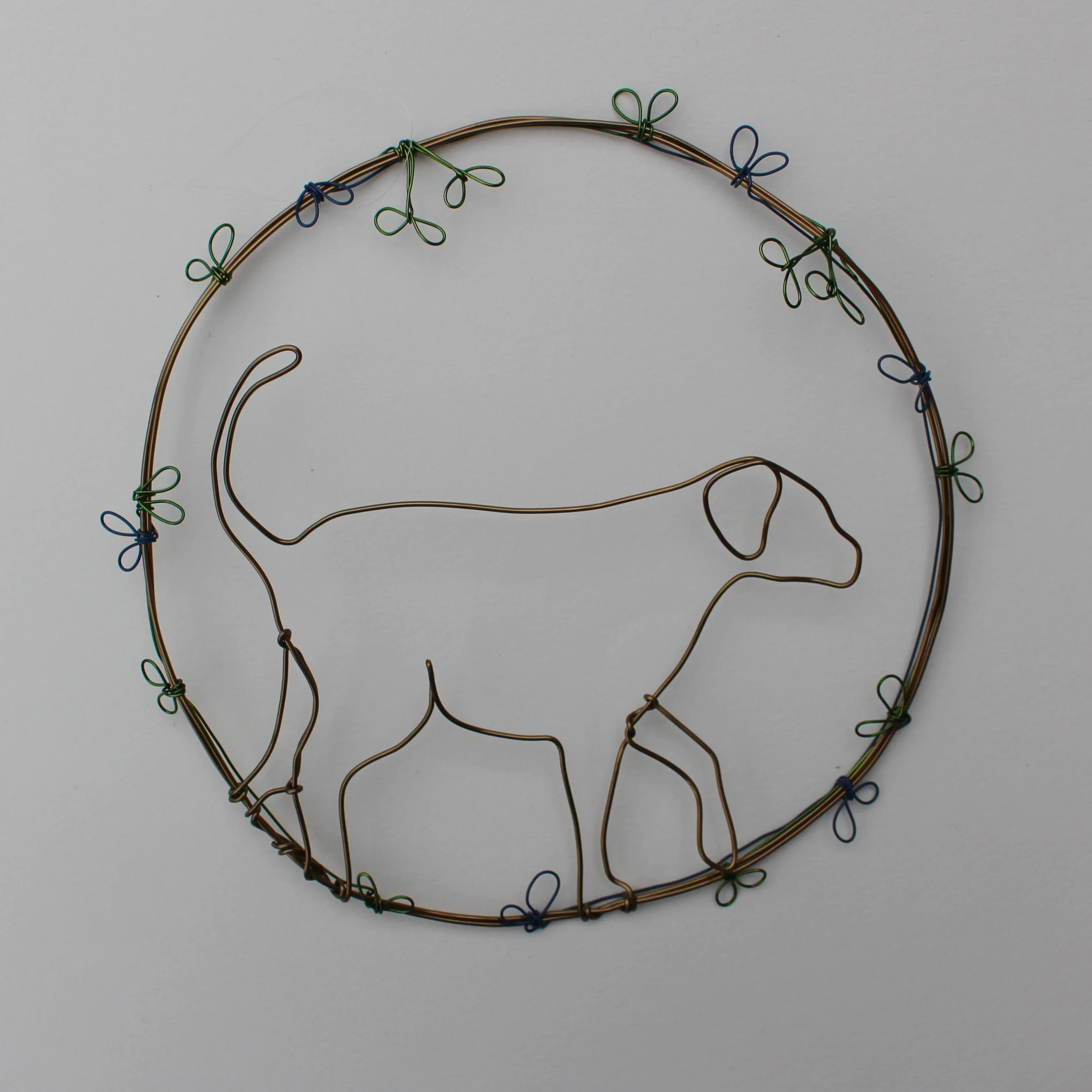 Walking Dog Decoration copper wire