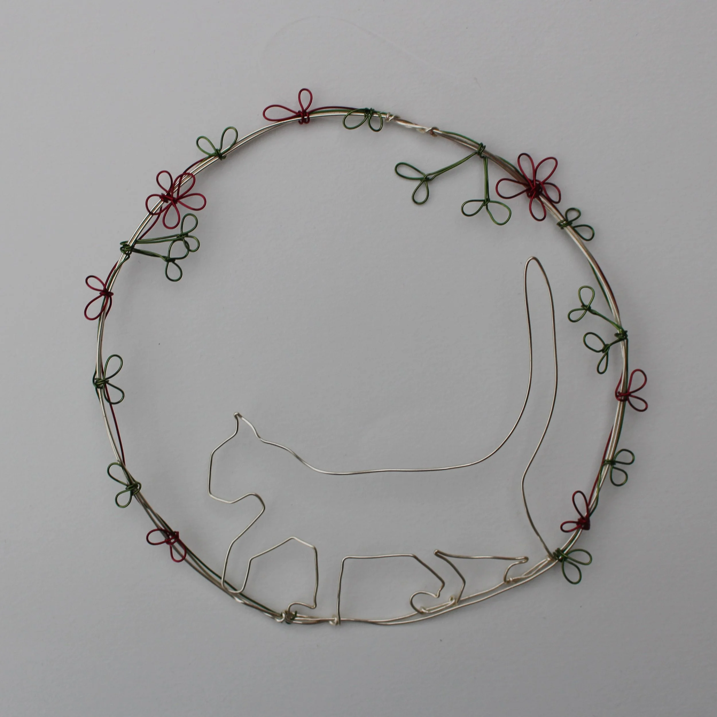 Walking Cat Decoration copper wire