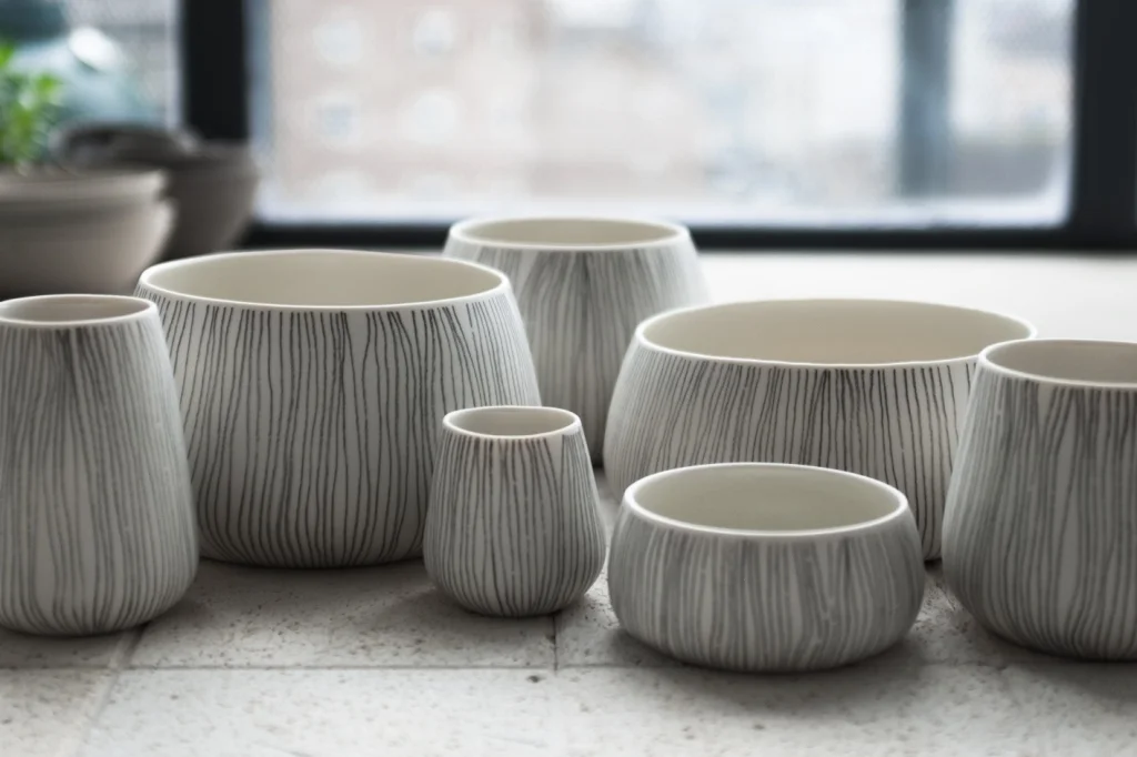 Scribble & Line Pots Porcelain Various Sizes £22-£66