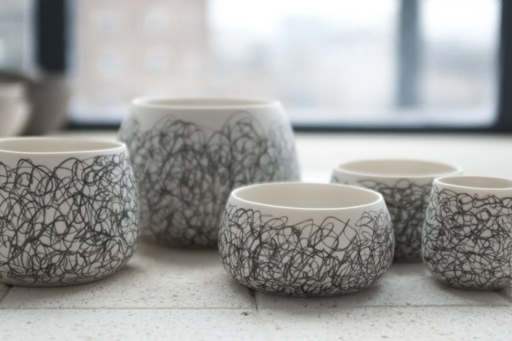 Scribble & Line Pots Porcelain Various Sizes £22-£66