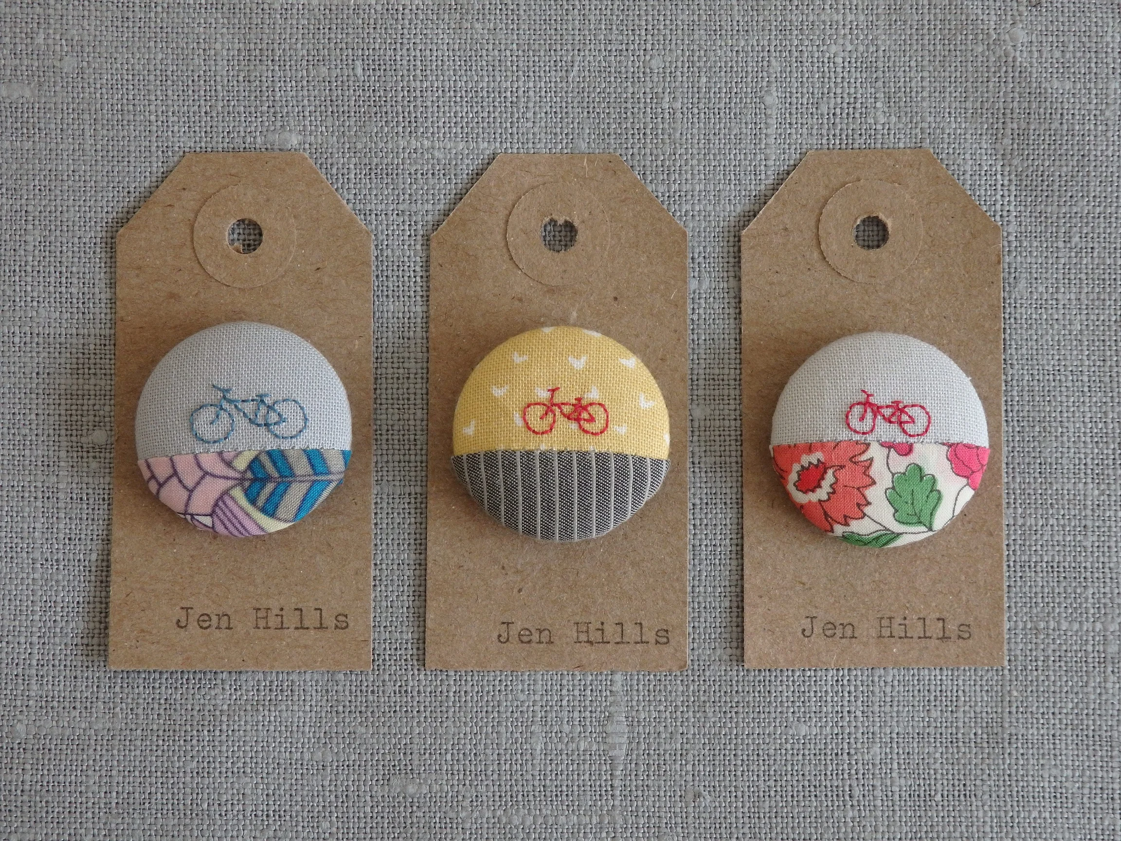 Embroidered brooch sold individually £8