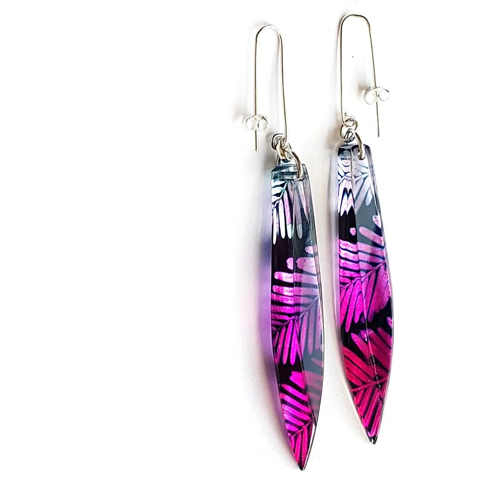 Drop Earrings acrylic (made from 100% recycled materials) £44