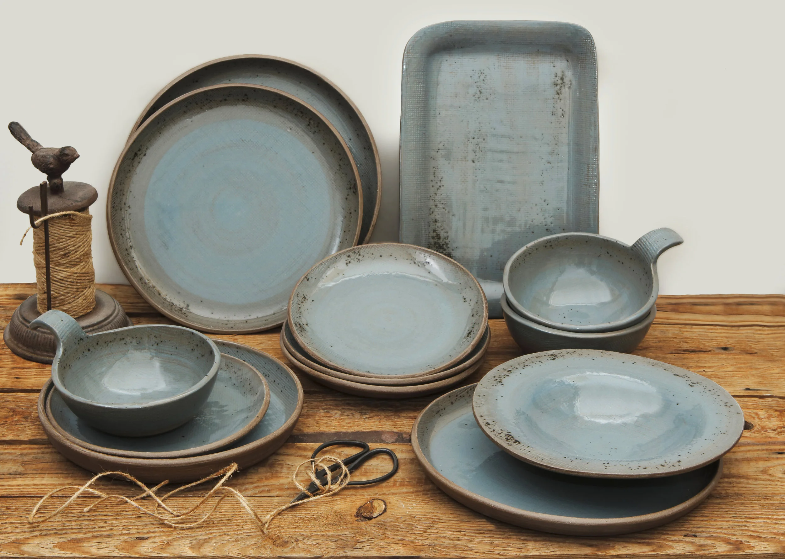 Ceramic Linen Grey Bowl 15cm £25 Dessert Plate 18cm £27 Pasta Plate 23cm £33 Salad Plate £33 Dinner Plate 25cm £38 Small Platter £65