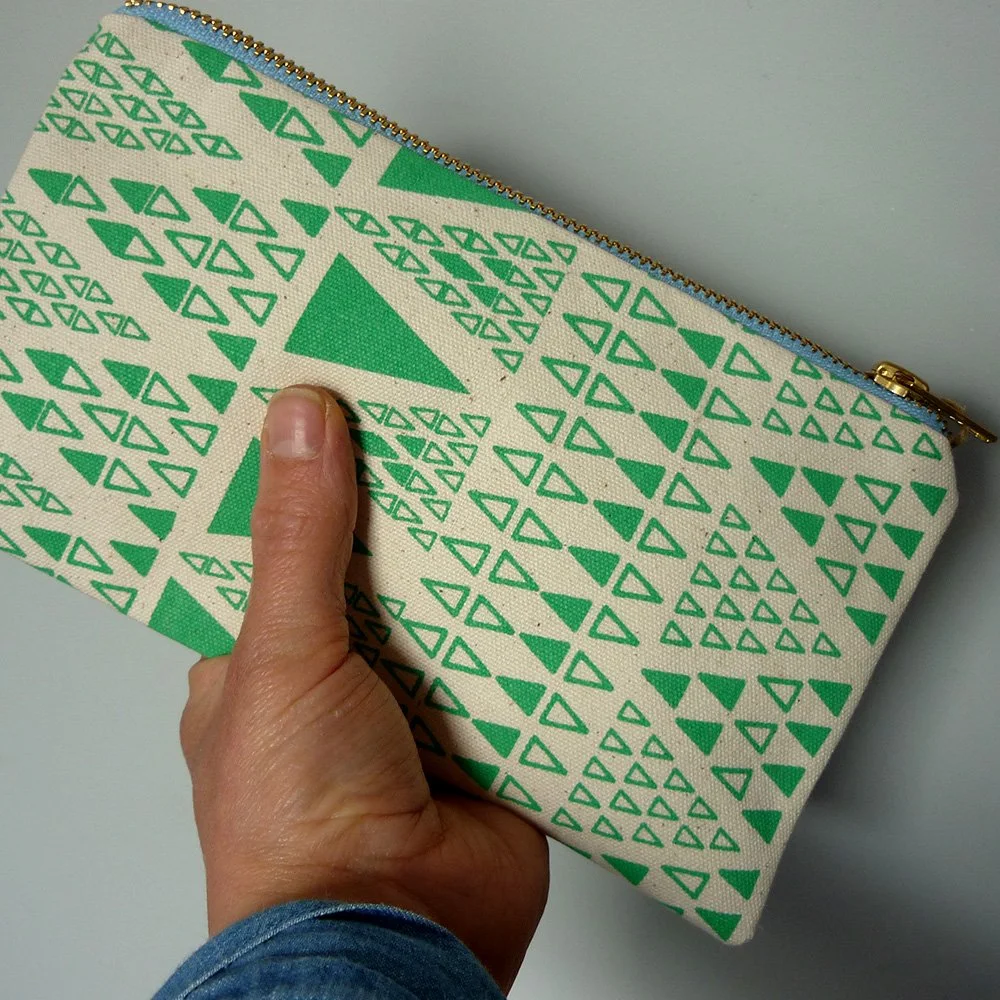 Mr Ps Zig Zag Dot Wide Pencil Case Deco Green £10 (3).jpg