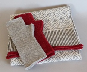 Scandi Scarf merino lambswool £48 Mitts merino lambswool £25