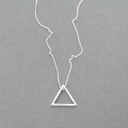 Small Triangle Necklace sterling silver 1 cm £35
