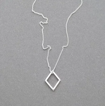 Small Diamond Necklace sterling silver 1 cm £35