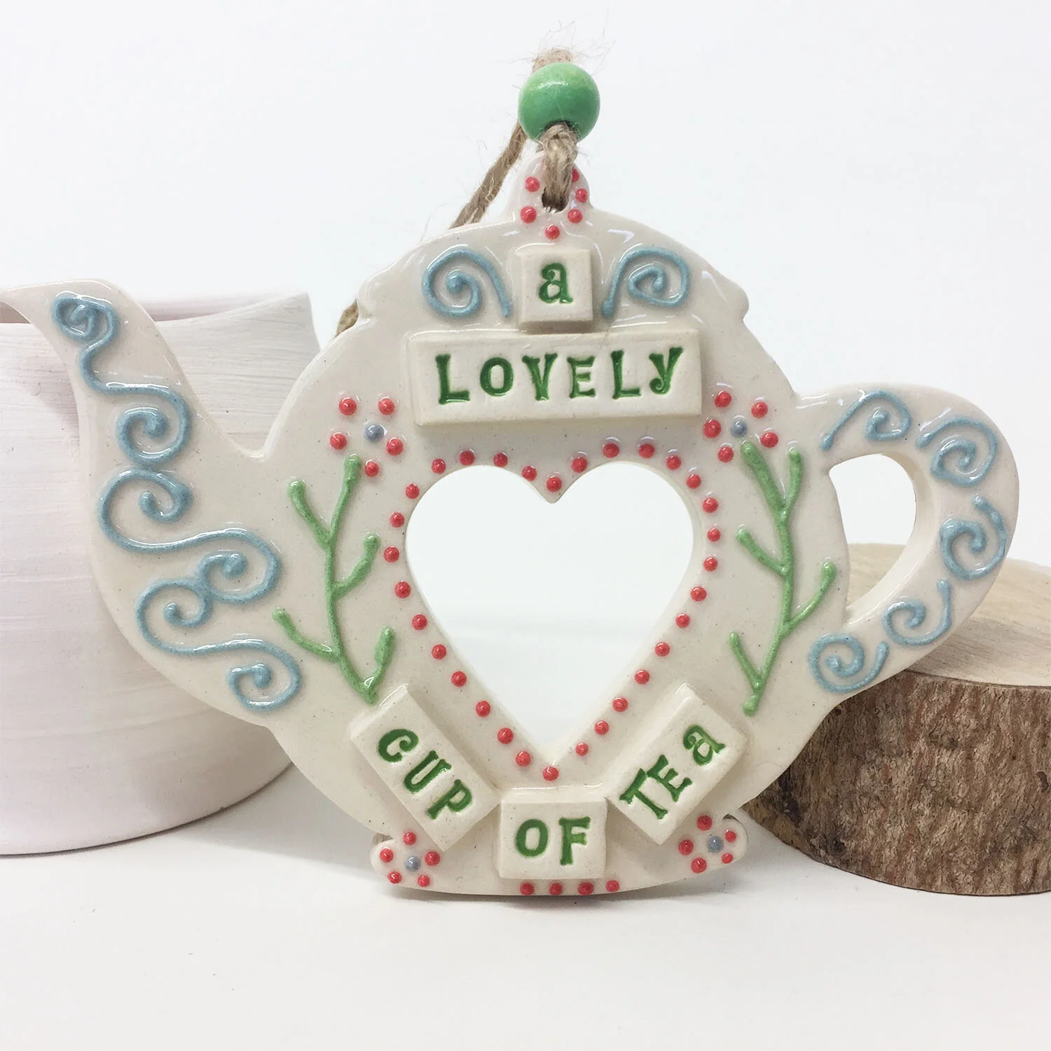 Folk Art Teapot ceramic 13.5 x 10 cm £12 each