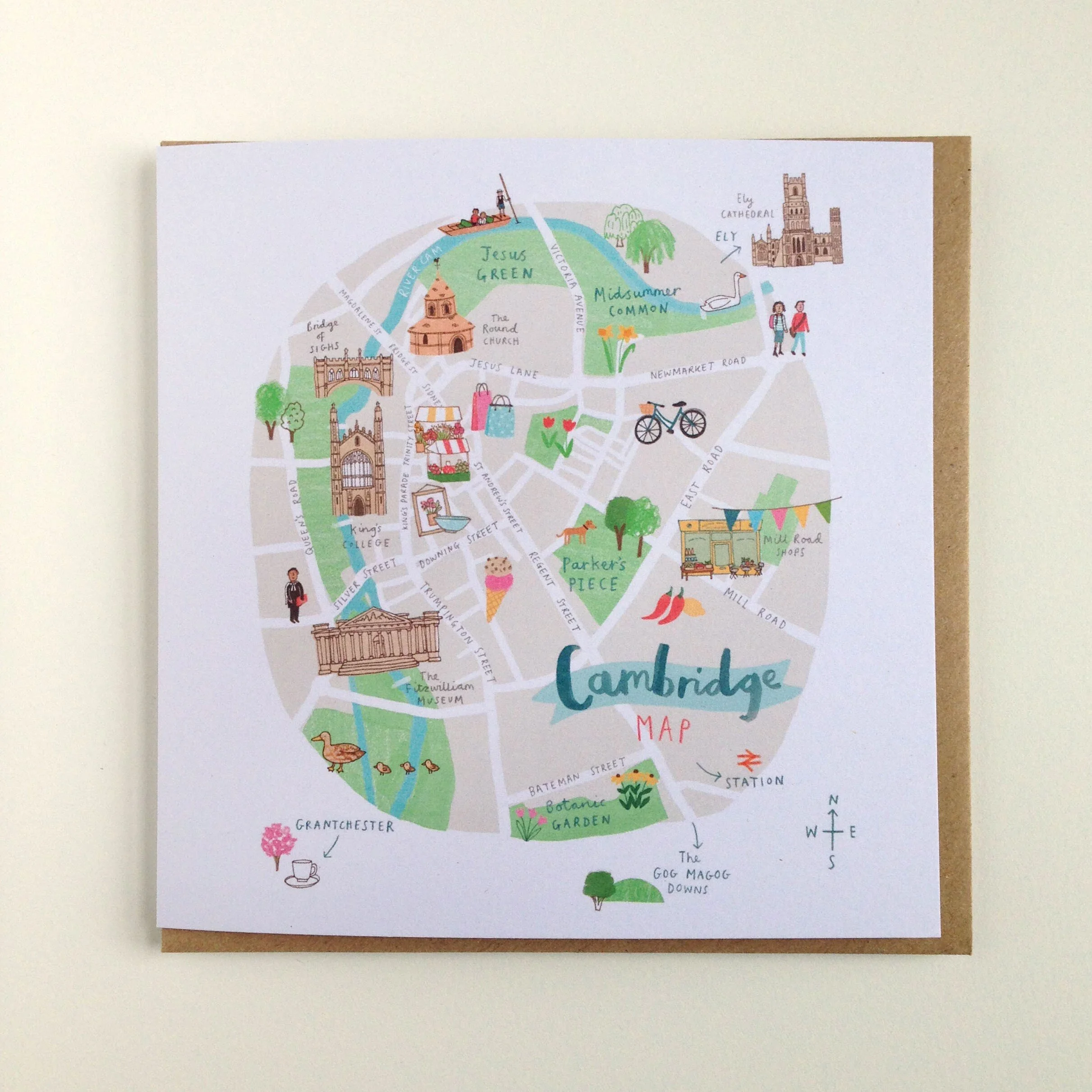 Cambridge Map by Jenny Seddon