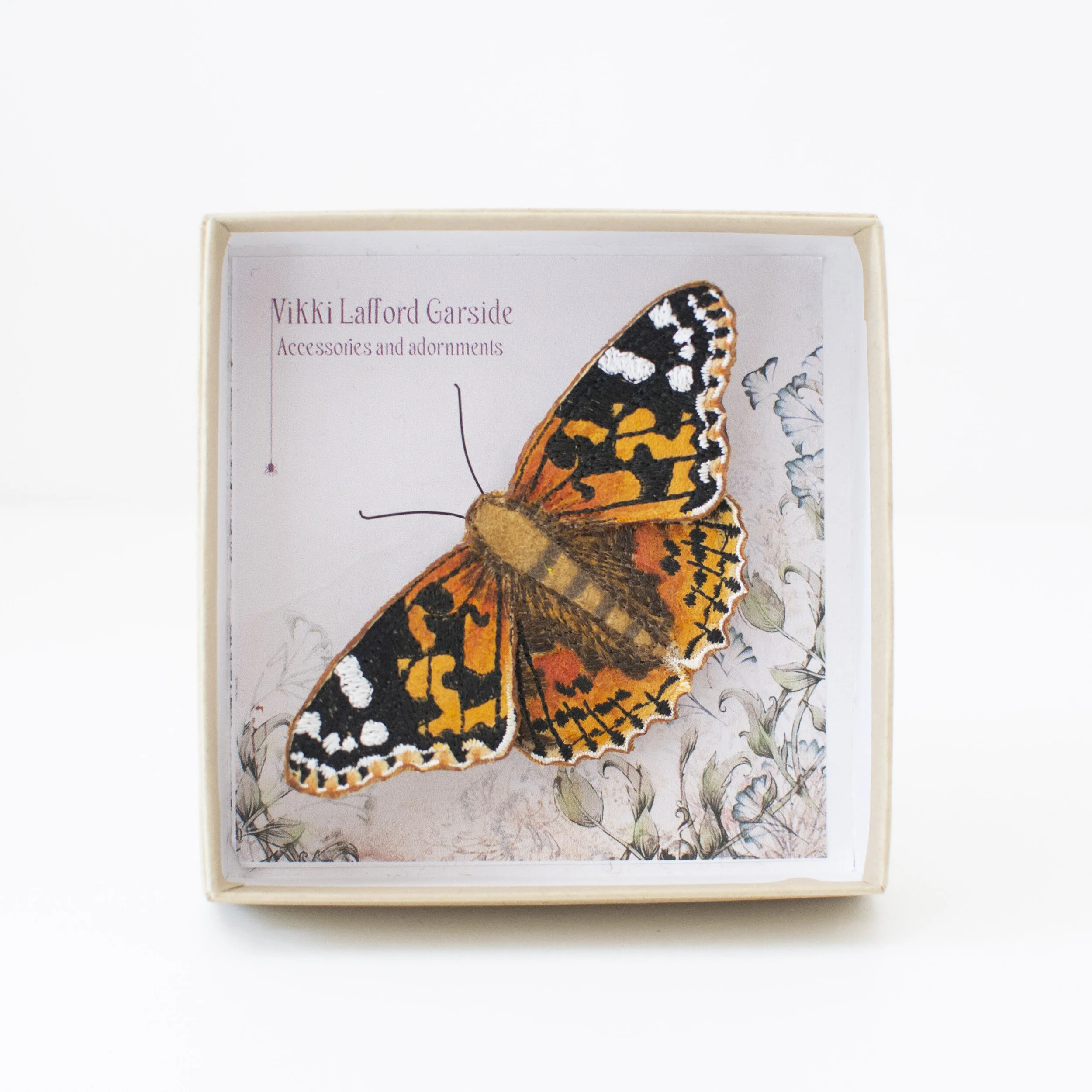 Painted Lady Butterfly Brooch by Vikki Lafford
