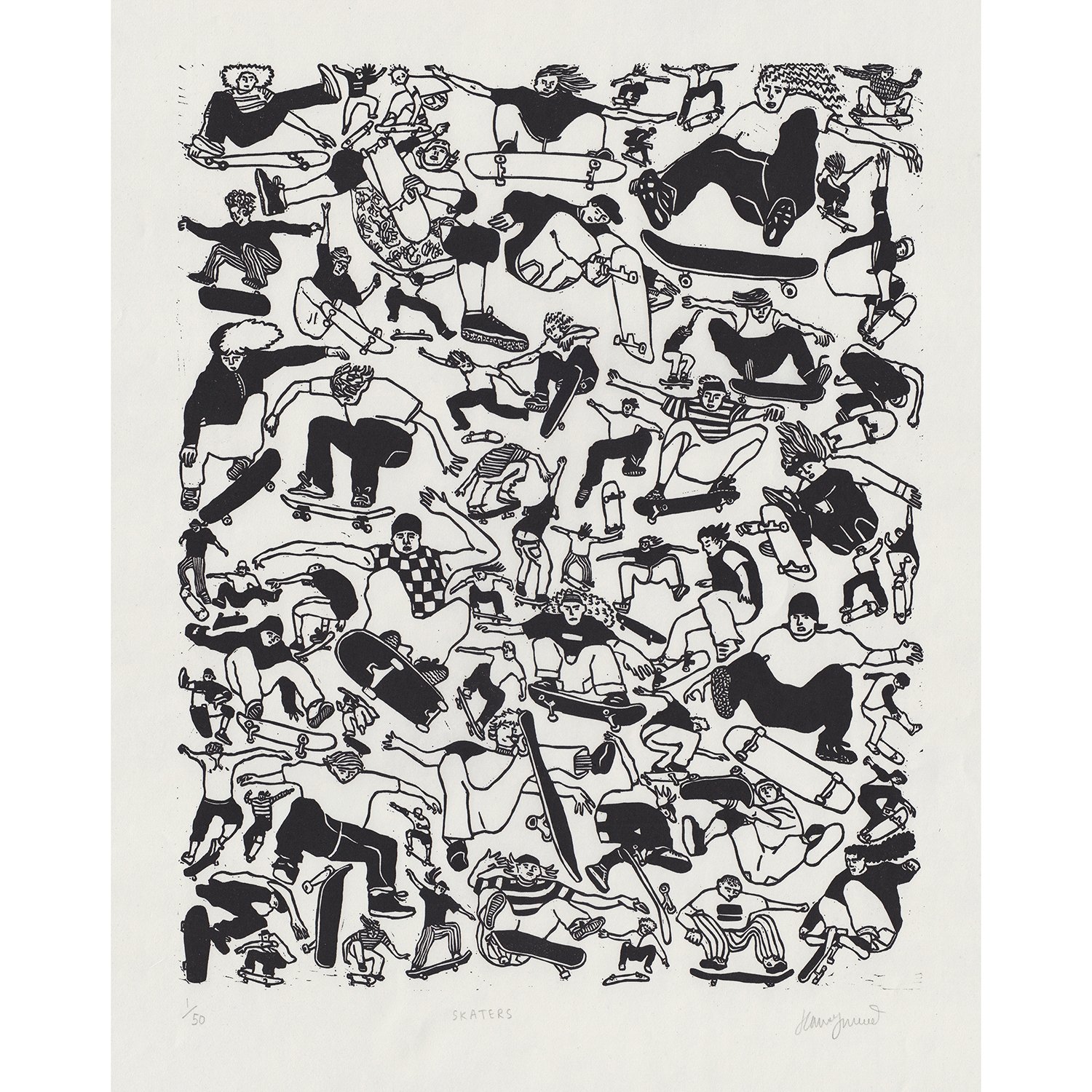 Skaters Monochrome by Hannah Forward