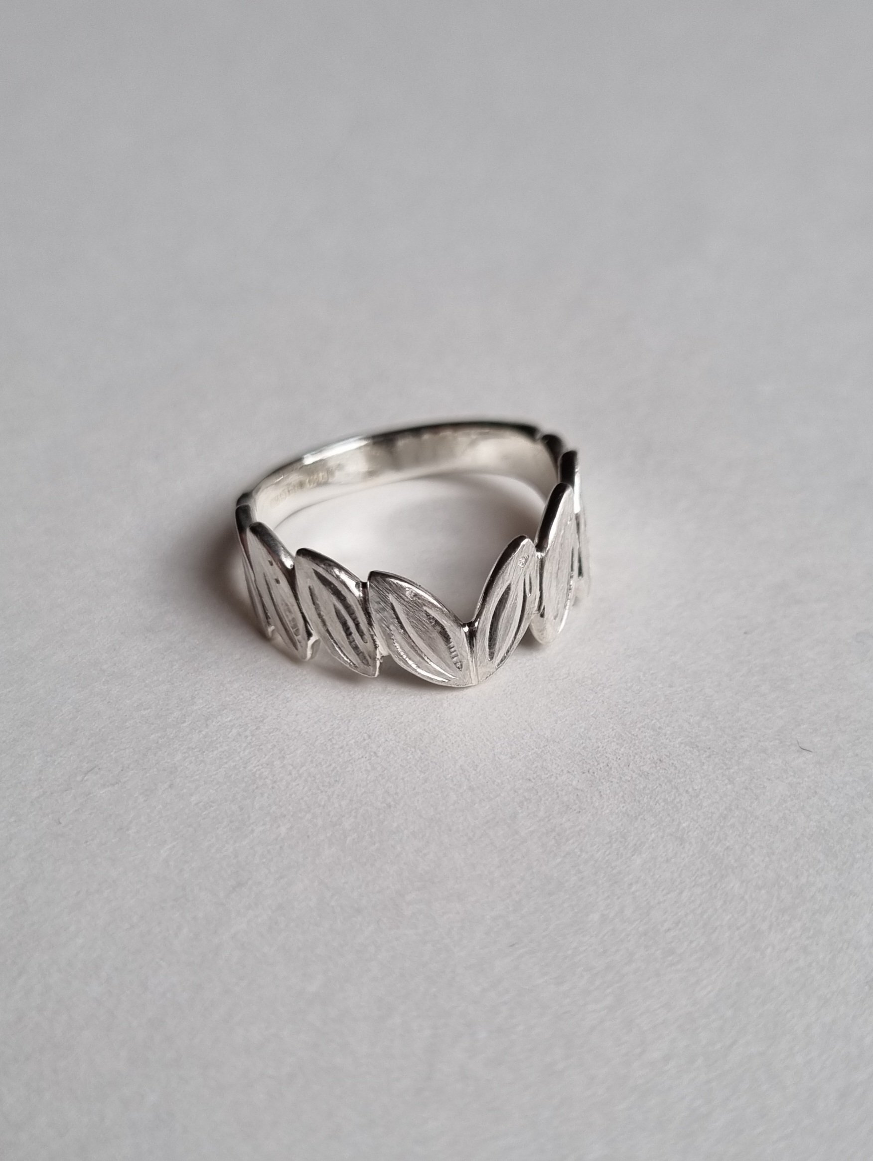 Wishbone Leaf Crown Ring by Cathy Sutherland