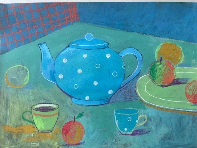 A beautiful original mixed media piece by Carolina Rabei. We love all the layering of subtle tones and the expressive mark making! 

You can find this piece on our website under Prints &amp; Paper. 

@carolinarabei.illustration 

#originalartwork #mi