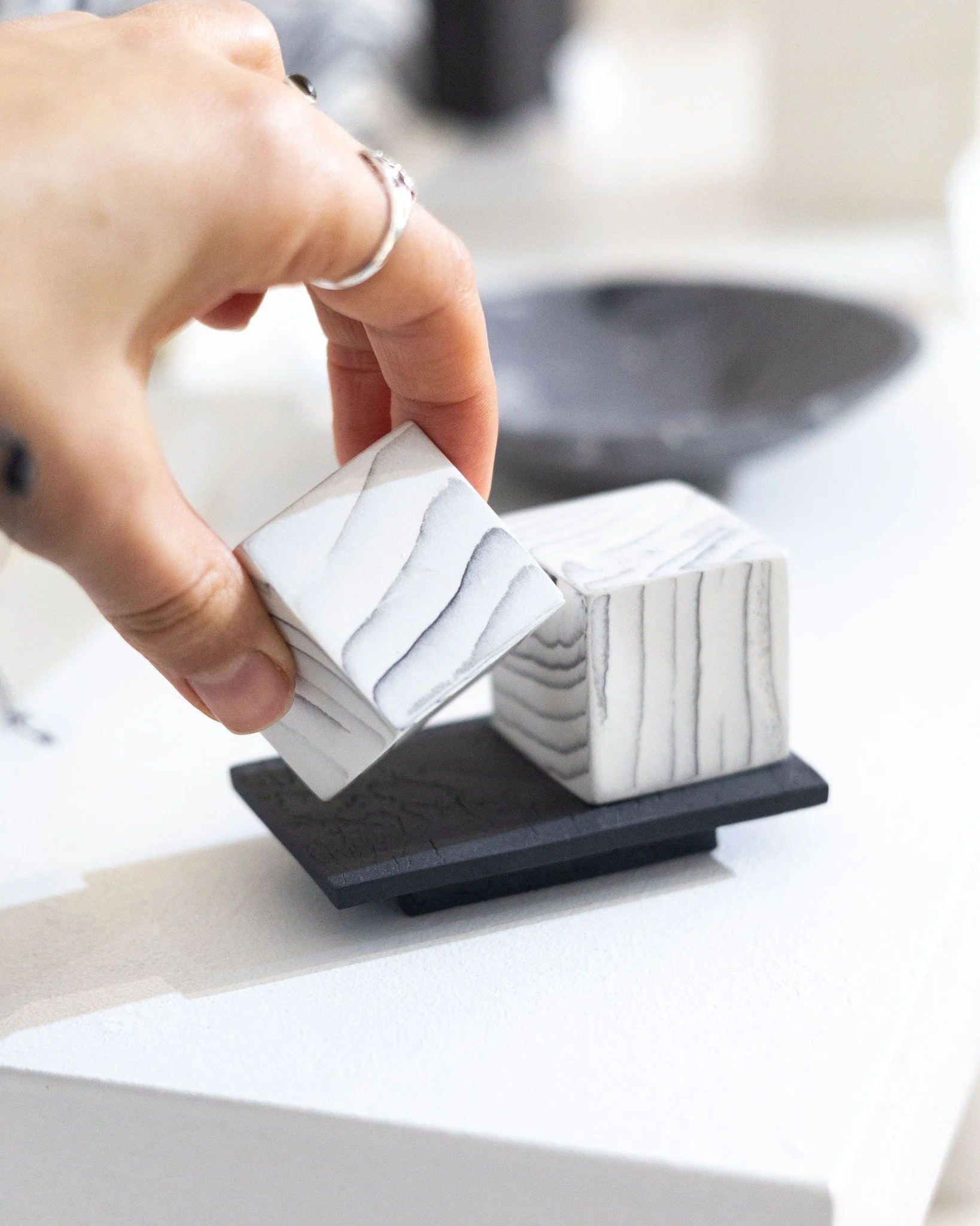 Kim Colebrook is an artist based in south Wales who is inspired by the hidden geology that connects the coal fields in this area. We love how beautiful tactile these sculptures are and how Kim plays with balanced objects and movable pieces. 

Kim use