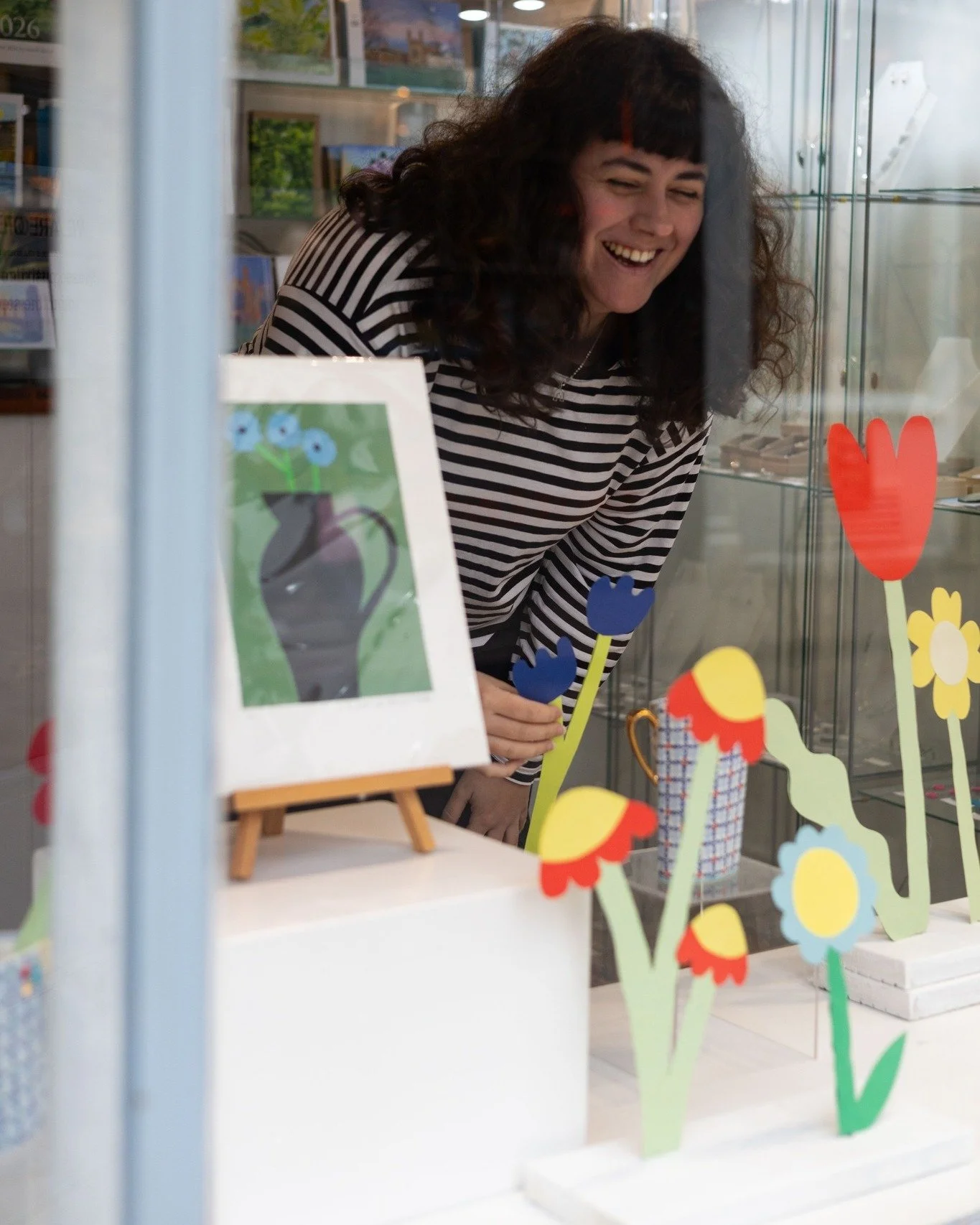 Our new window display has been designed by the brilliant Nicola who took inspiration from the colours and themes in Katie Almond's ceramics and Sophie Harding's prints. We think it looks lovely - thank you Nicola!

You can also find these artists on