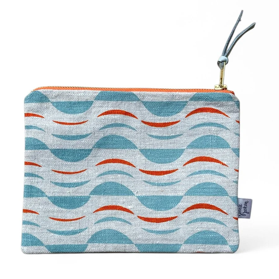 Maronti Blue Zip Bag by Jennie Jackson