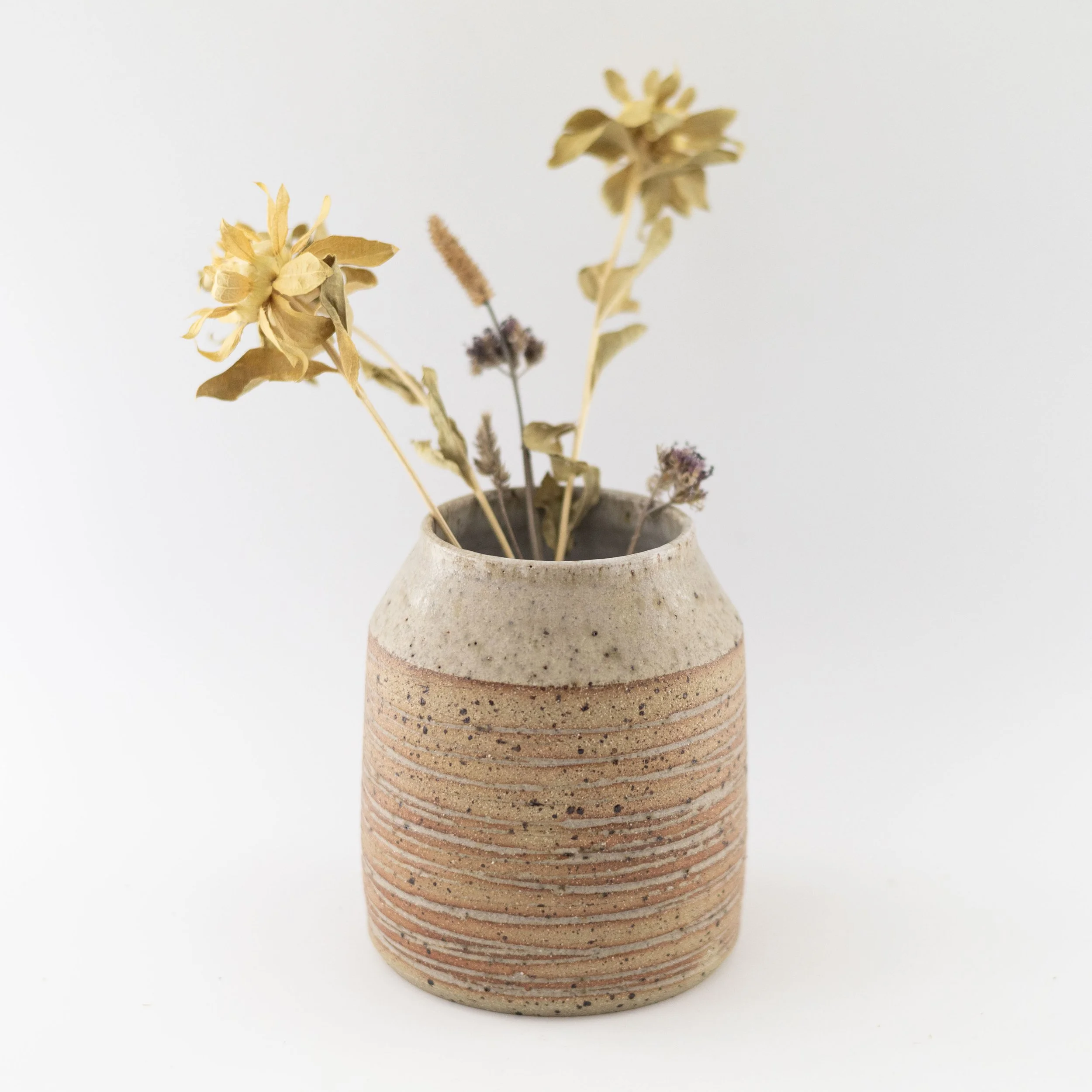 Stone Part Glazed Vase by Saskia Daniel