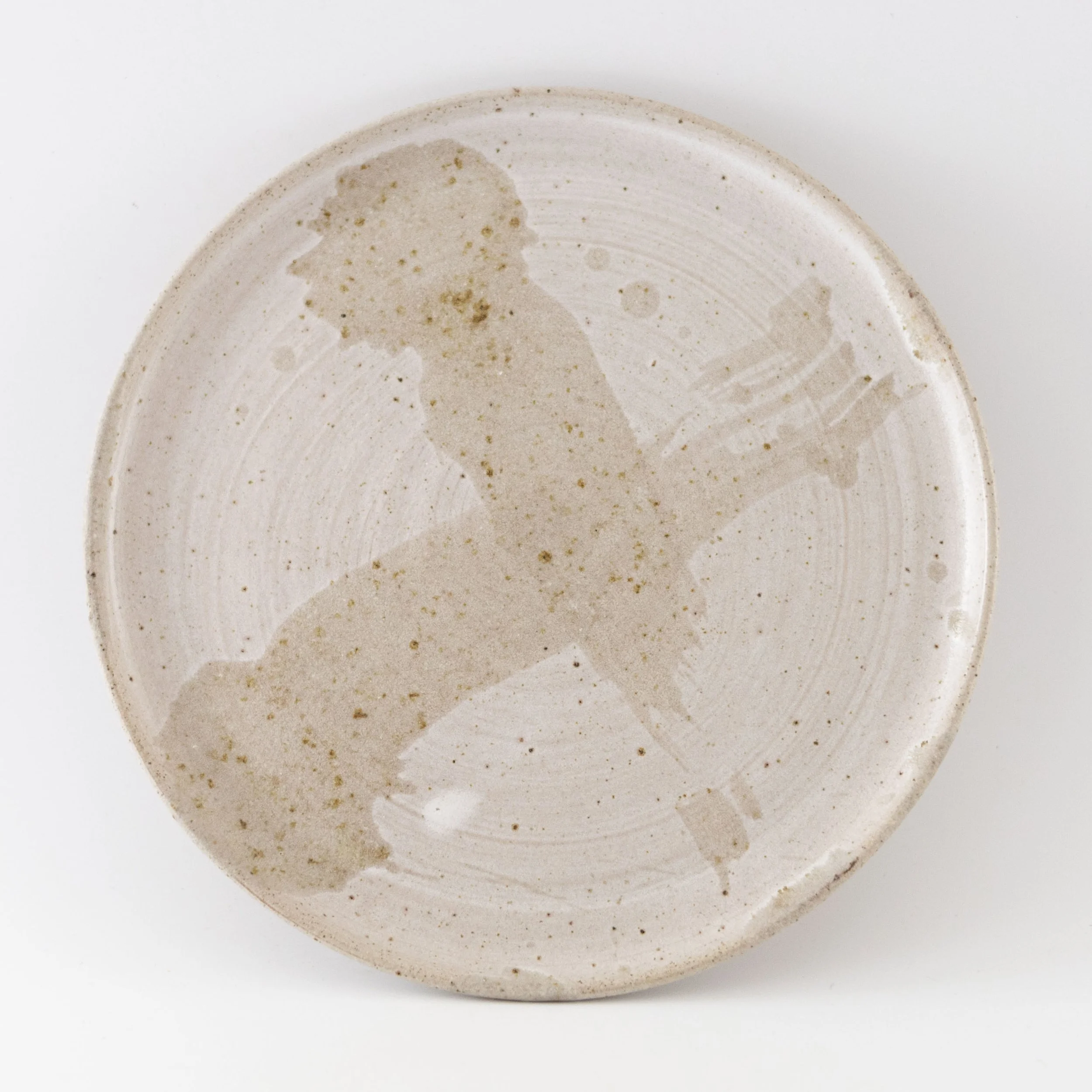Small Plate with Wood Ash Cross by Rachel Gray