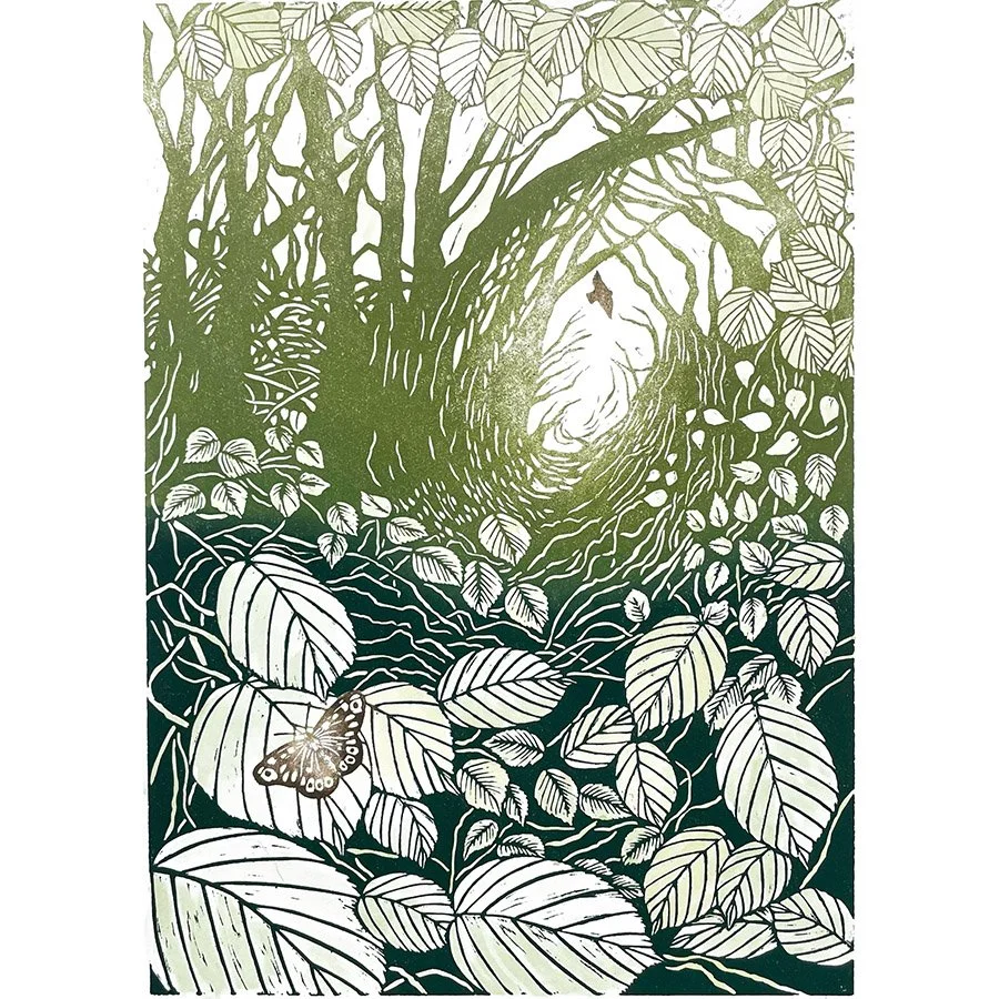 Spiralling Leaves Lino Cut Beth Knight_web.jpg