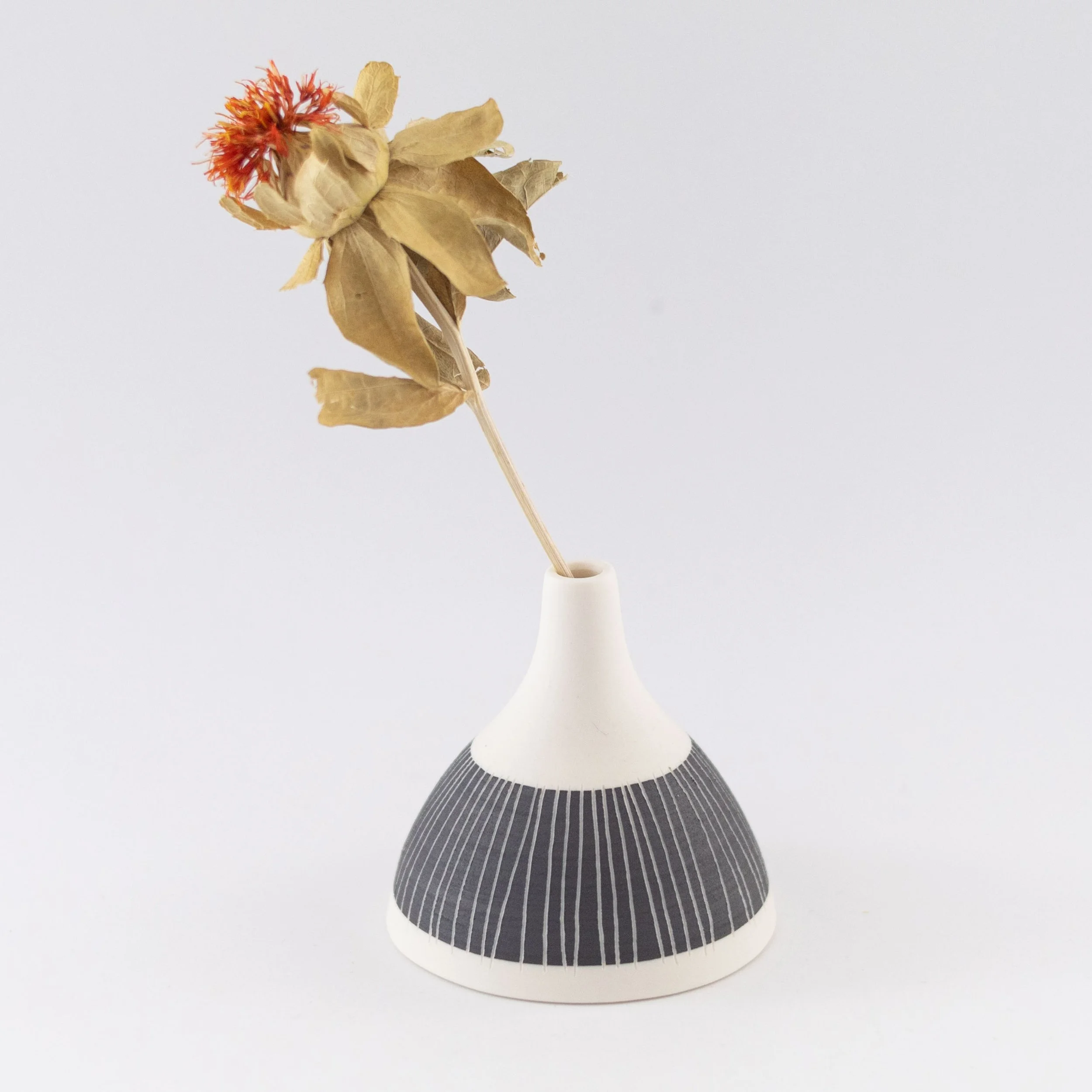 Striped Bud Vase 1 by Vicky Hageman