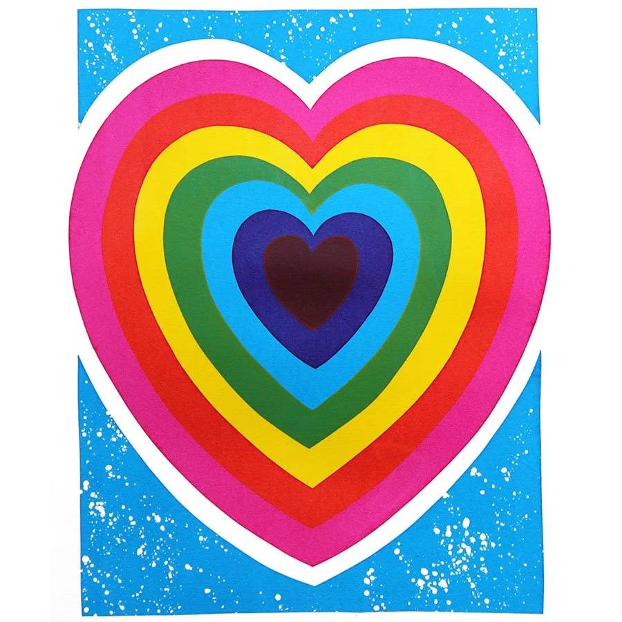 Rainbow Heart by Karoline Rerrie