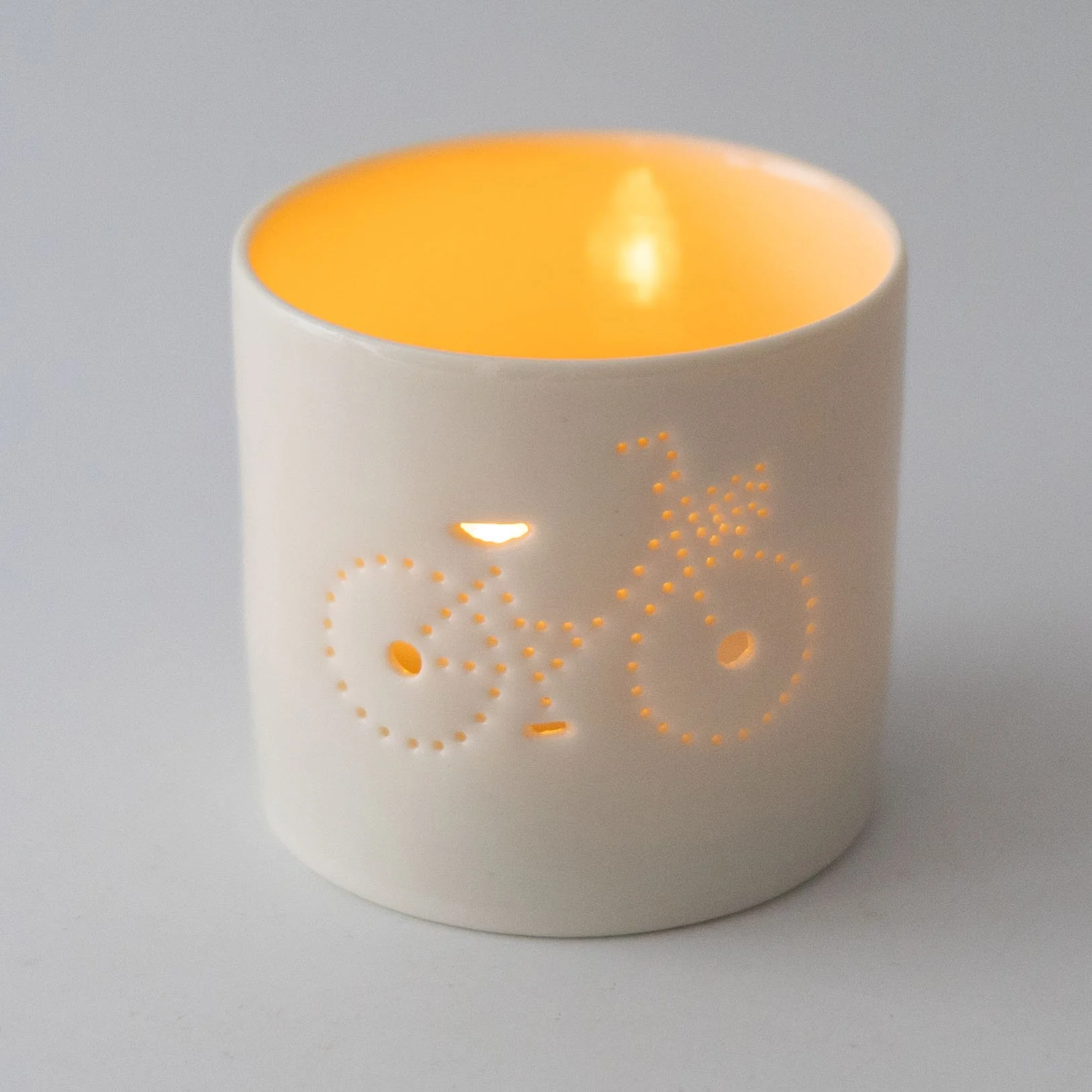 Girl's Bike Mini Tealight Holder by Luna Lighting