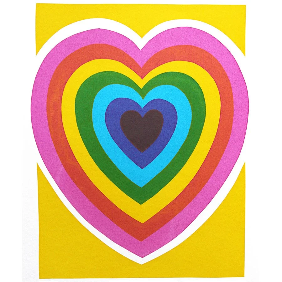 Rainbow Heart (Yellow) by Karoline Rerrie