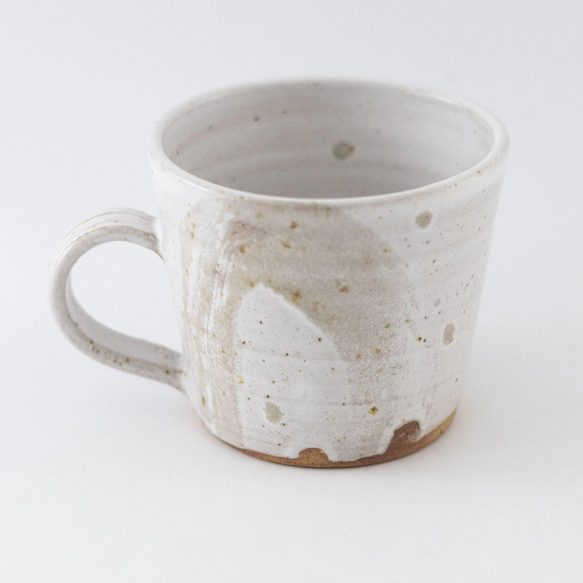 Coffee Mug with Dolomite and Wood Ash Glaze by Rachel Gray