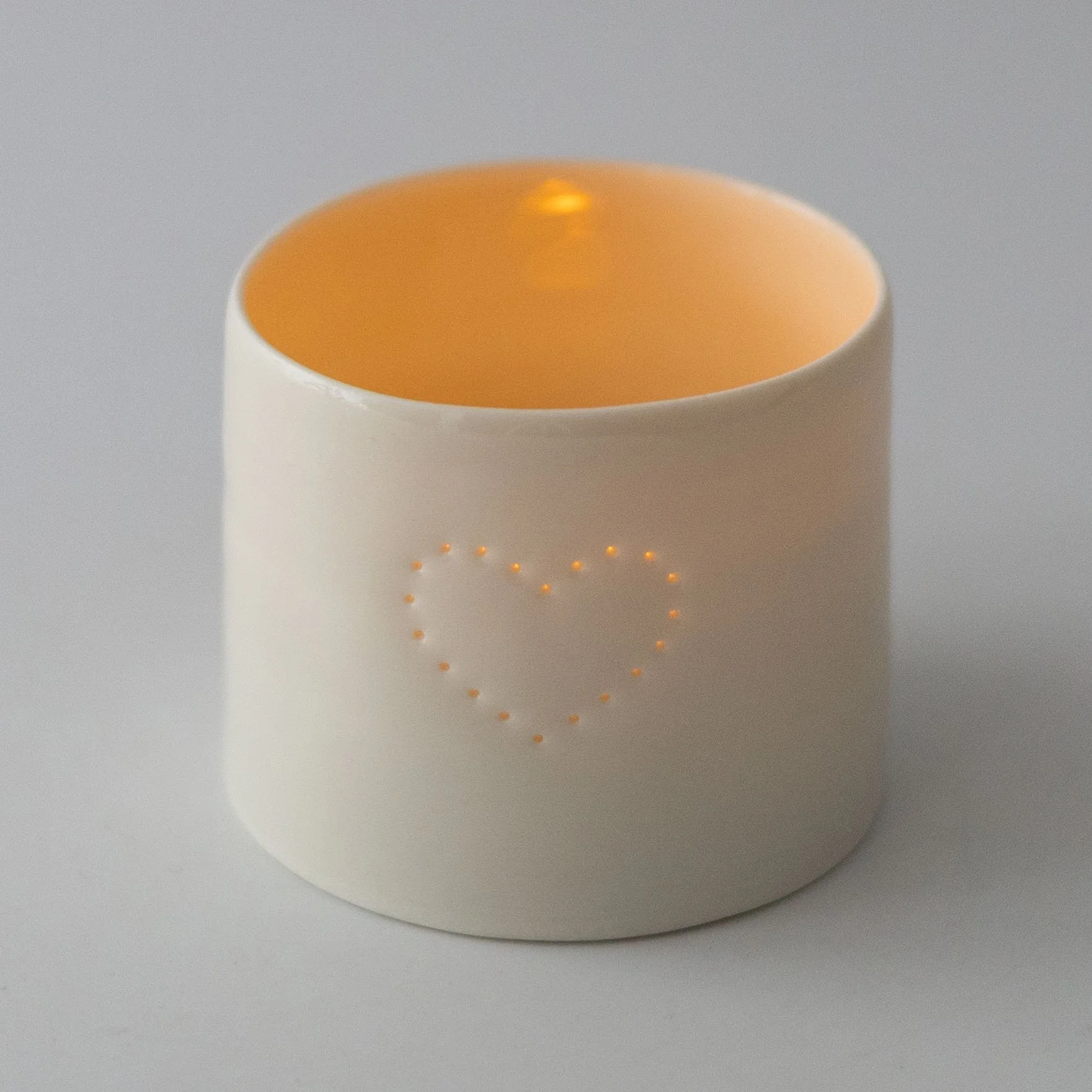 Single Heart Mini Tealight Holder by Luna Lighting