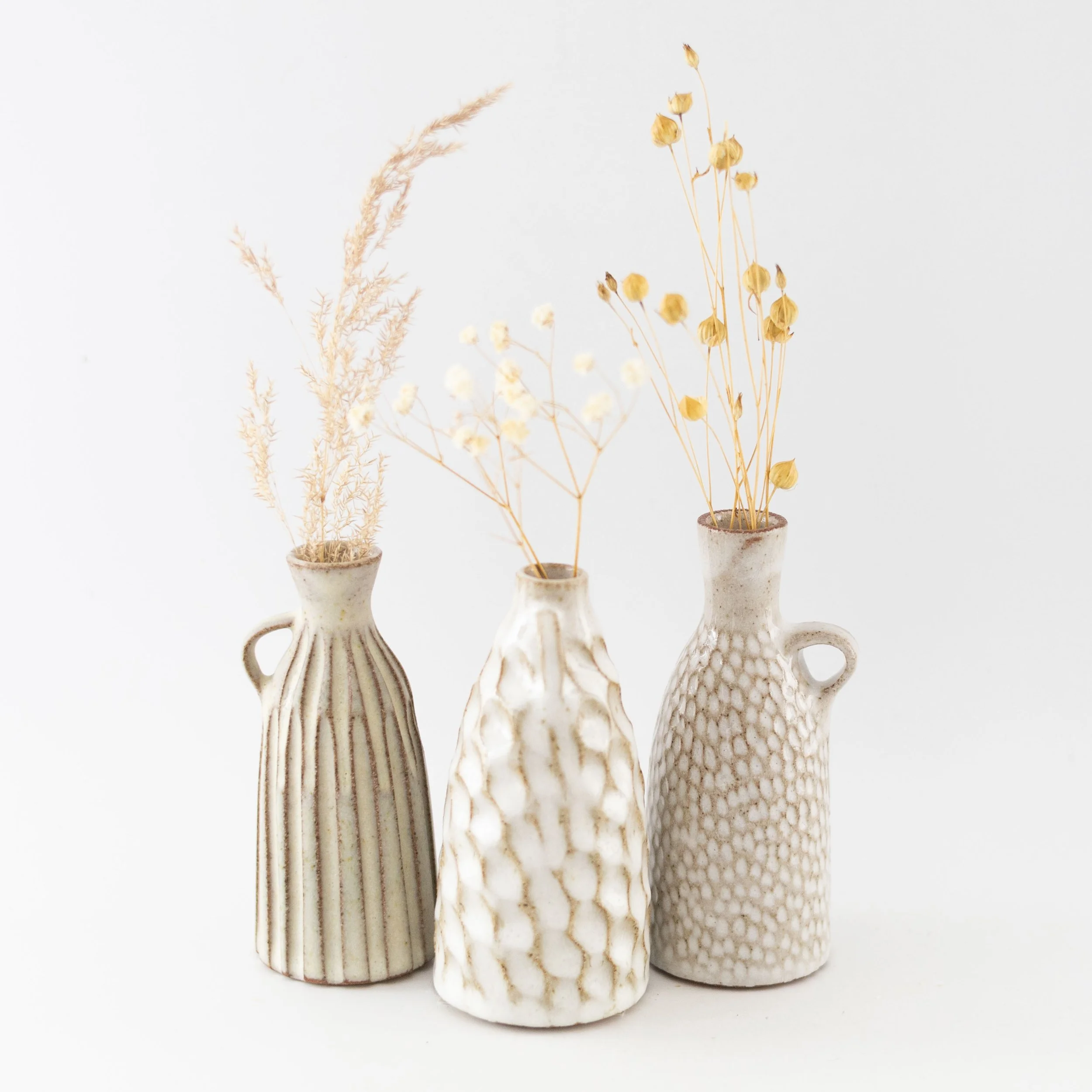 Textured Vases with Little Handle by  K Ceramics