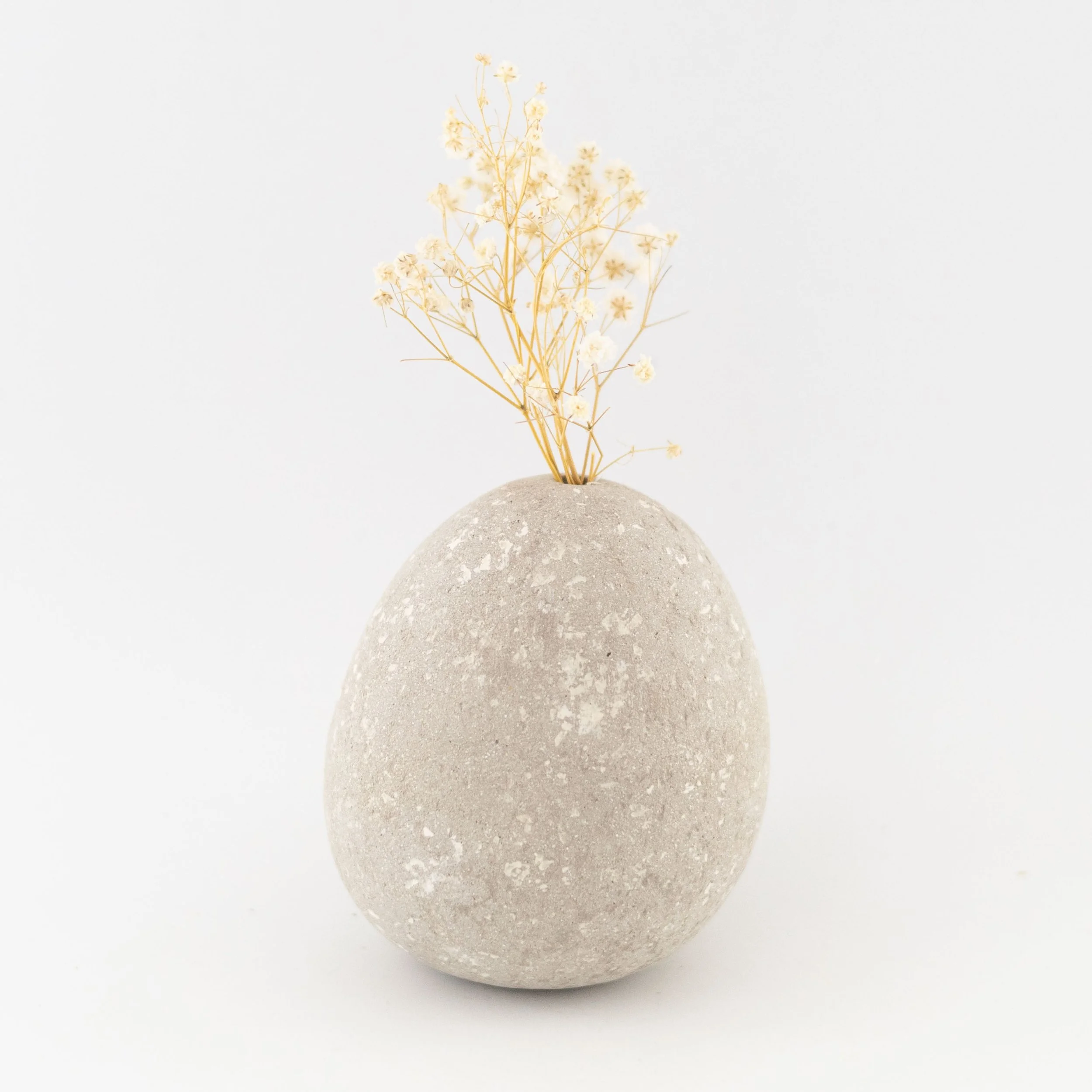 Grey Textured Pebble Vase 60 by Katie Timson