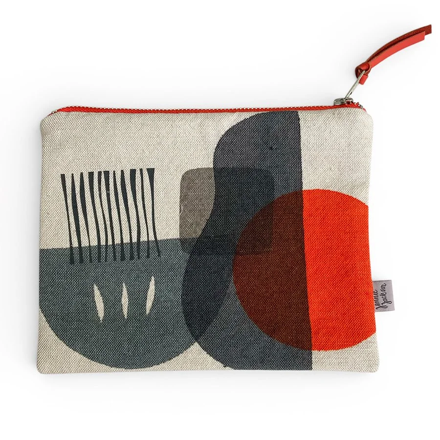 Troubadour Grey Zip Bag by Jennie Jackson