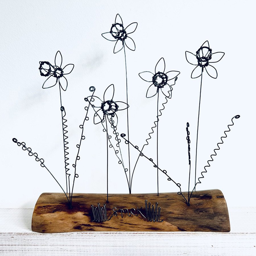 Tete-a-Tetes (5) & Grasses (9) by Wild Grey Art