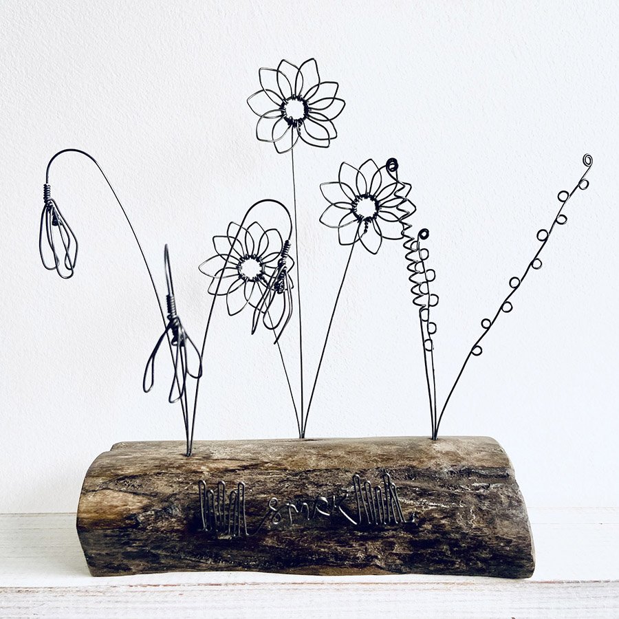 Snowdrops, Anemones and Grasses by Wild Grey Art