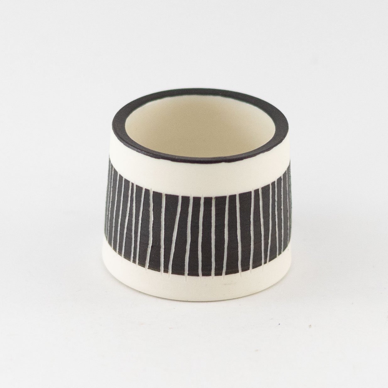 Tiny Striped Salt Pot by Vicky Hageman
