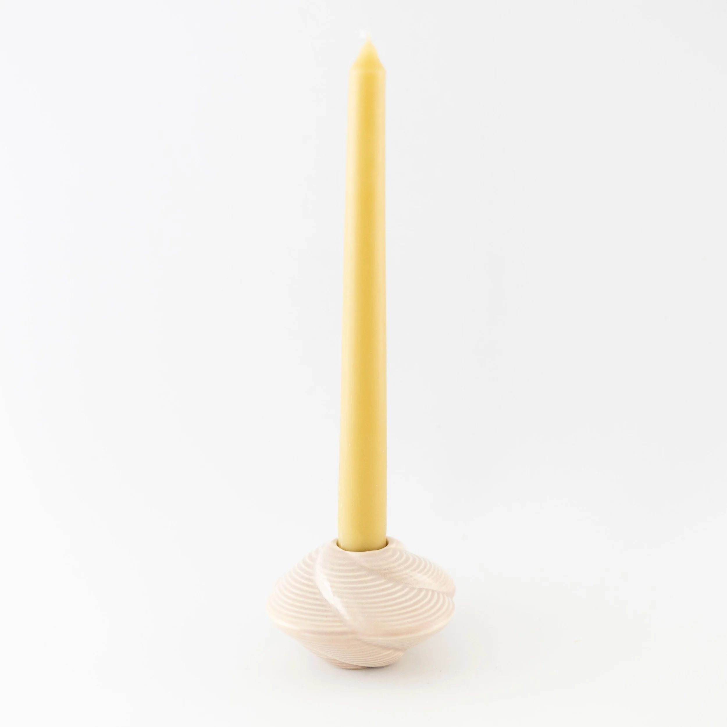 Short Spiral Candle Holder (Pink) by Harriet Caslin