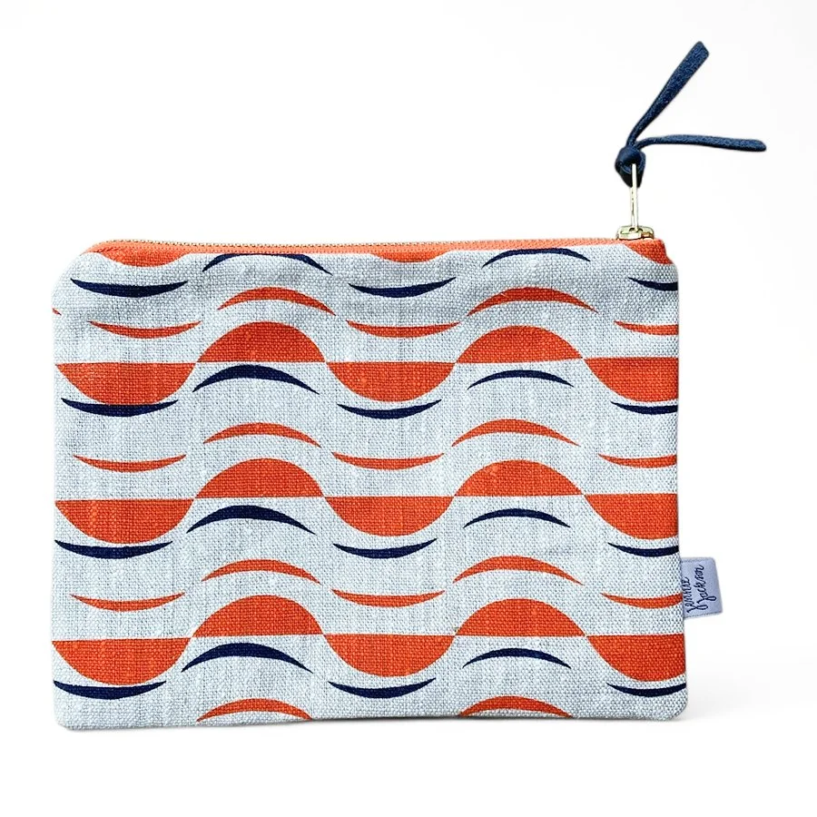 Maronti Orange Zip Bag by Jennie Jackson