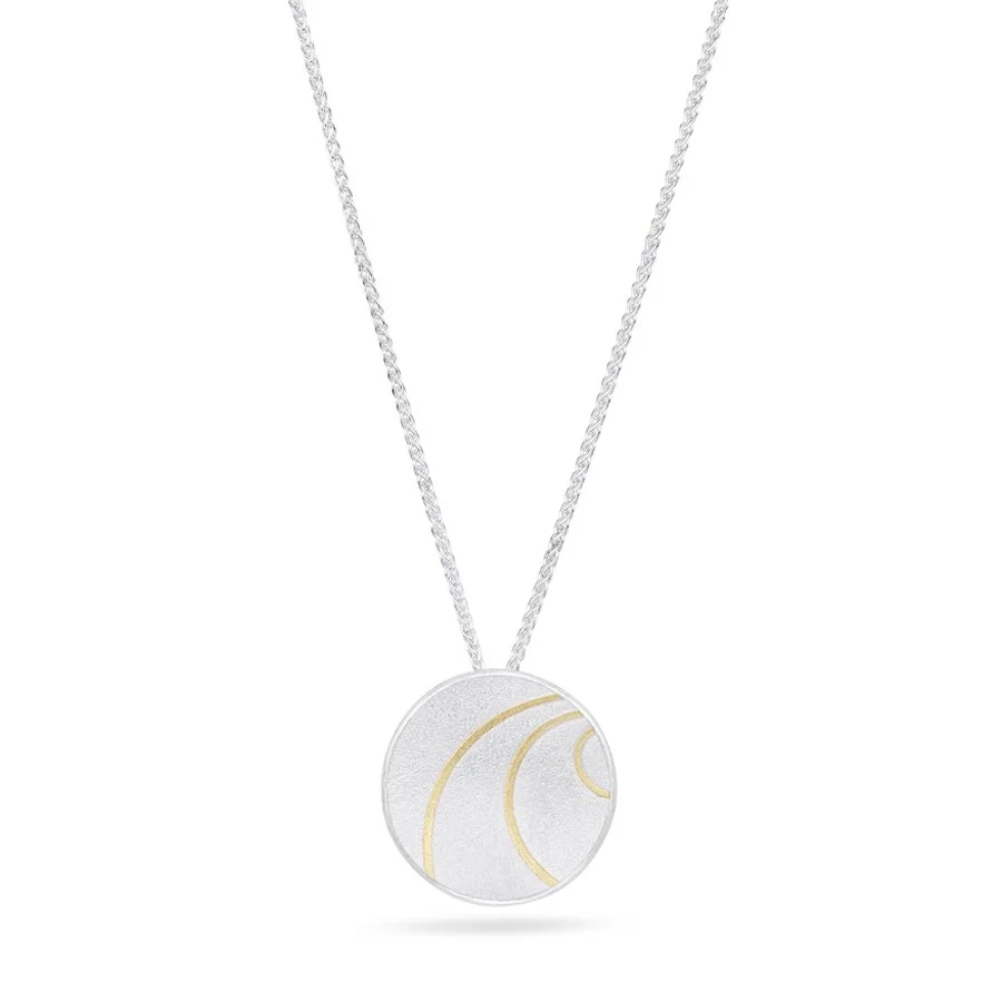 Small Satin Lunar 3 Pendant by Hannah Souter