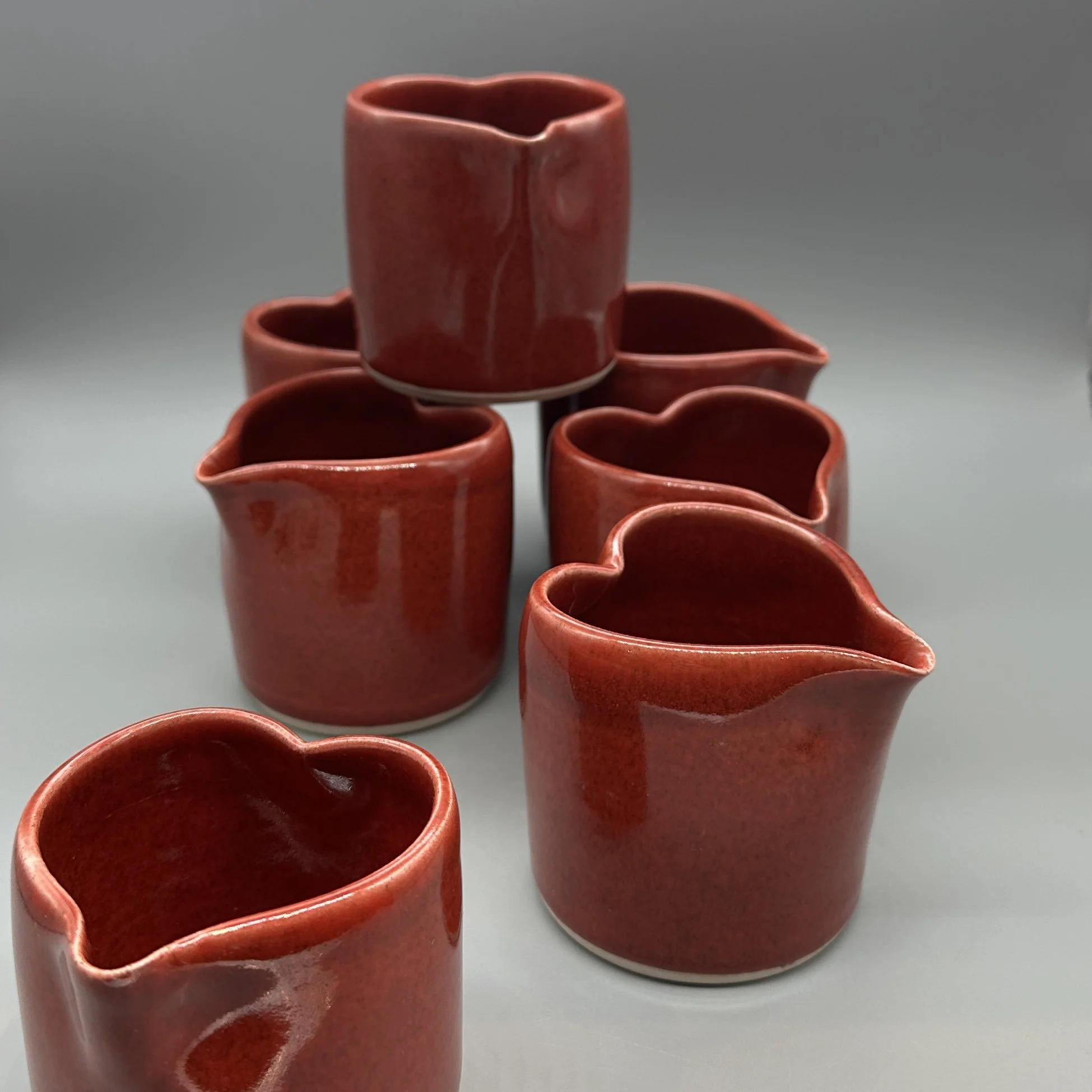 Love Red Mini Heart Pourers by Helen Adamson