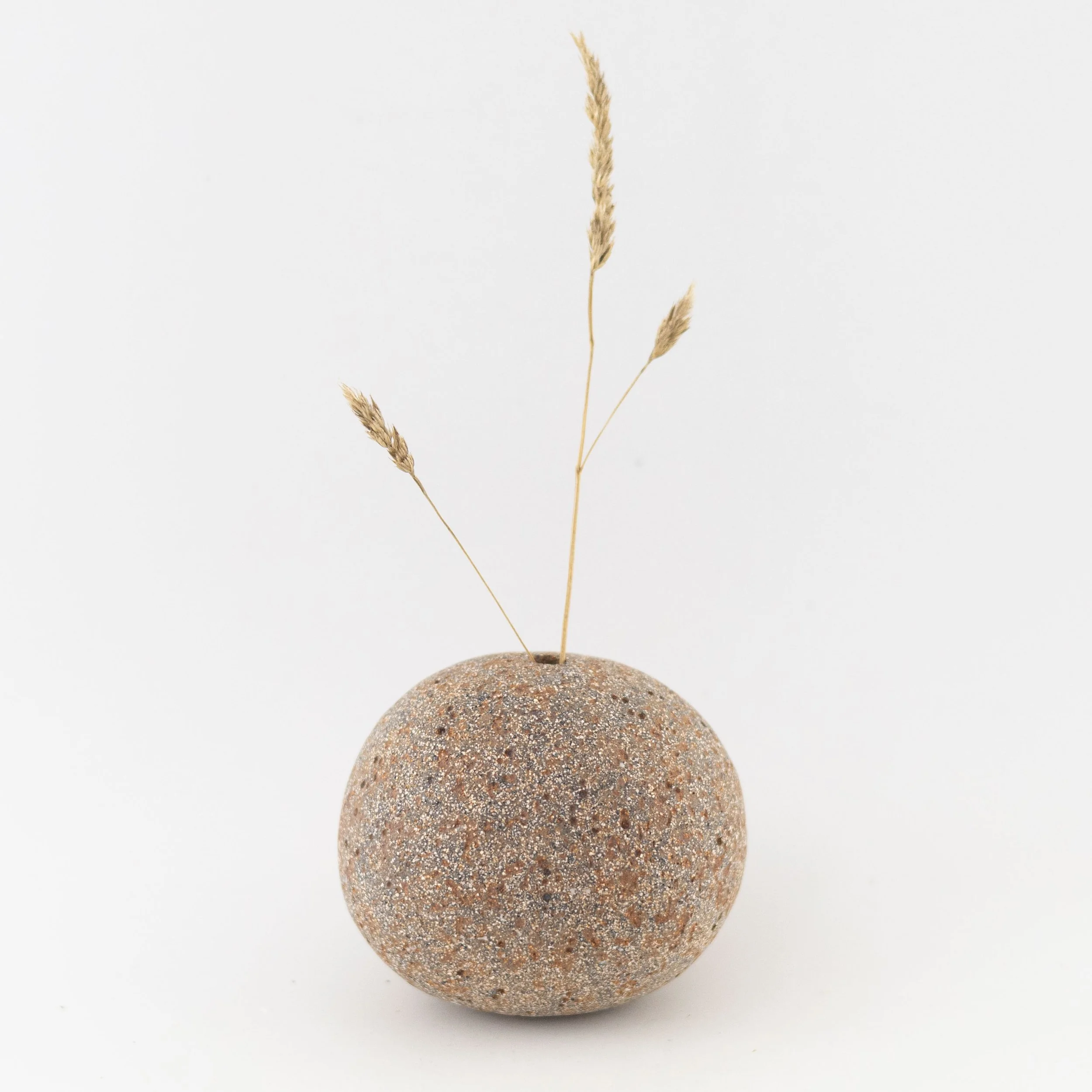 Rusty Reduction Fired Pebble Vase 57 by Katie Timson