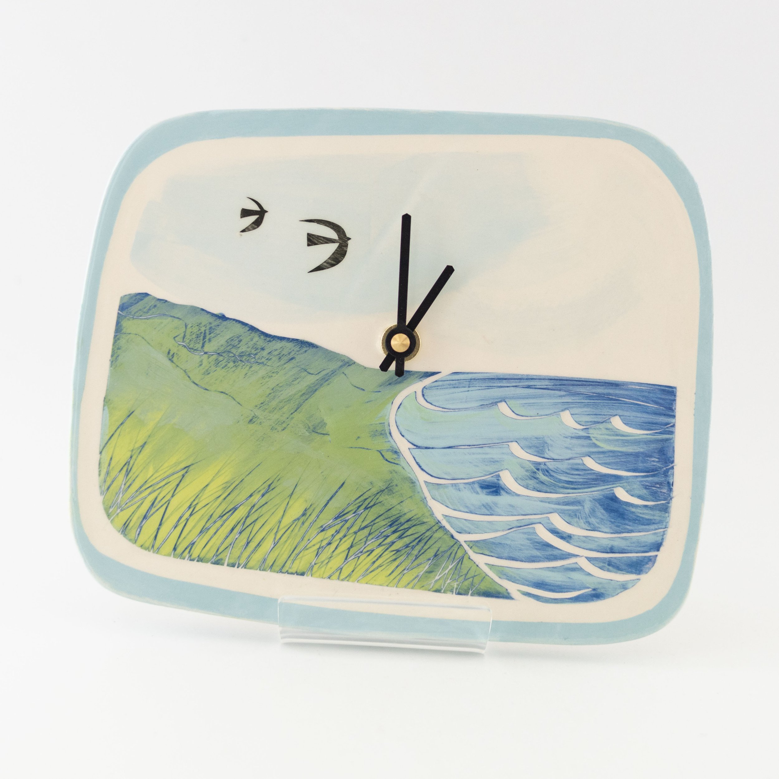 Sea & Cliff Wall Clock by Alice Gare