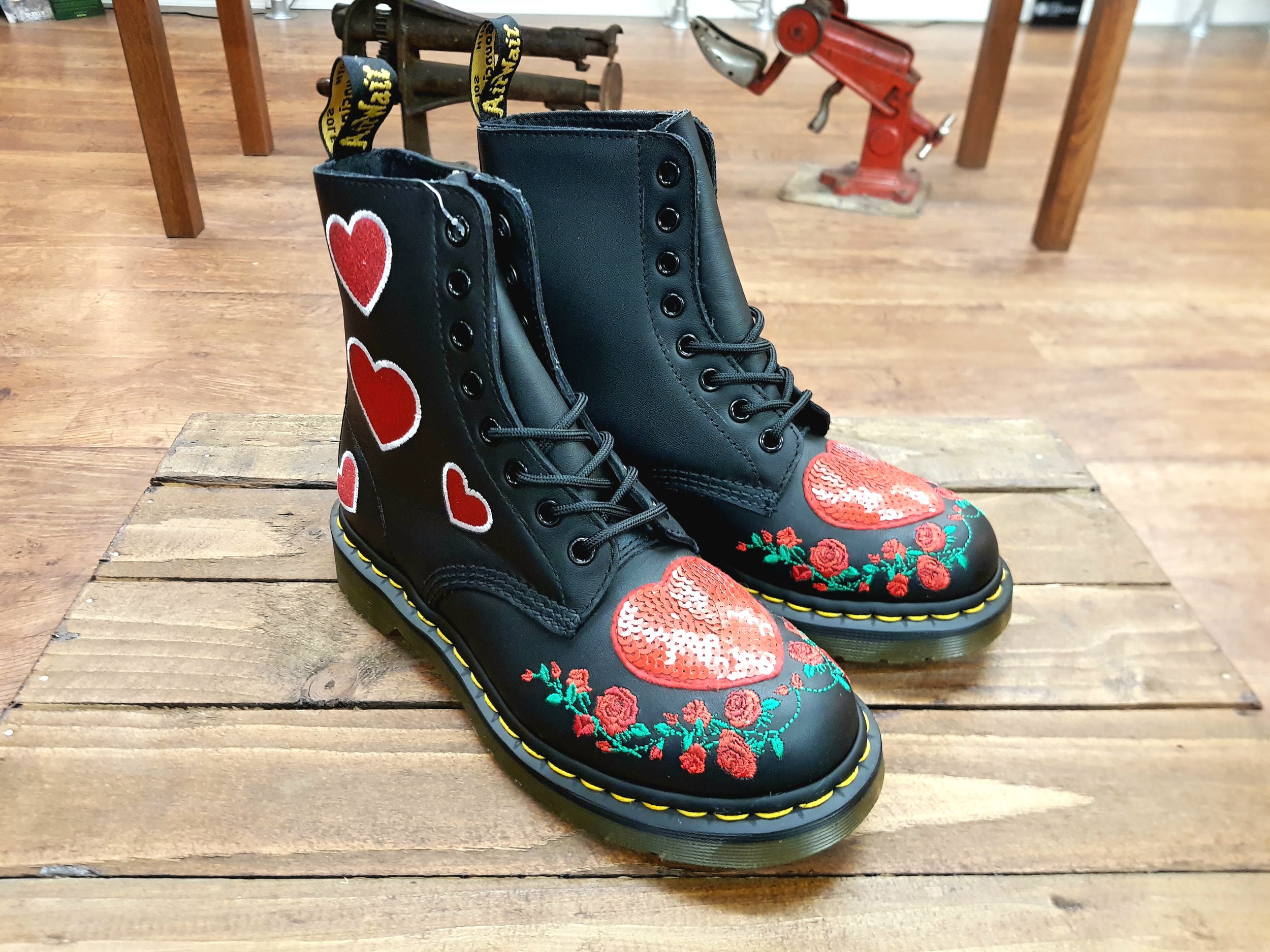 doc martens heart boots