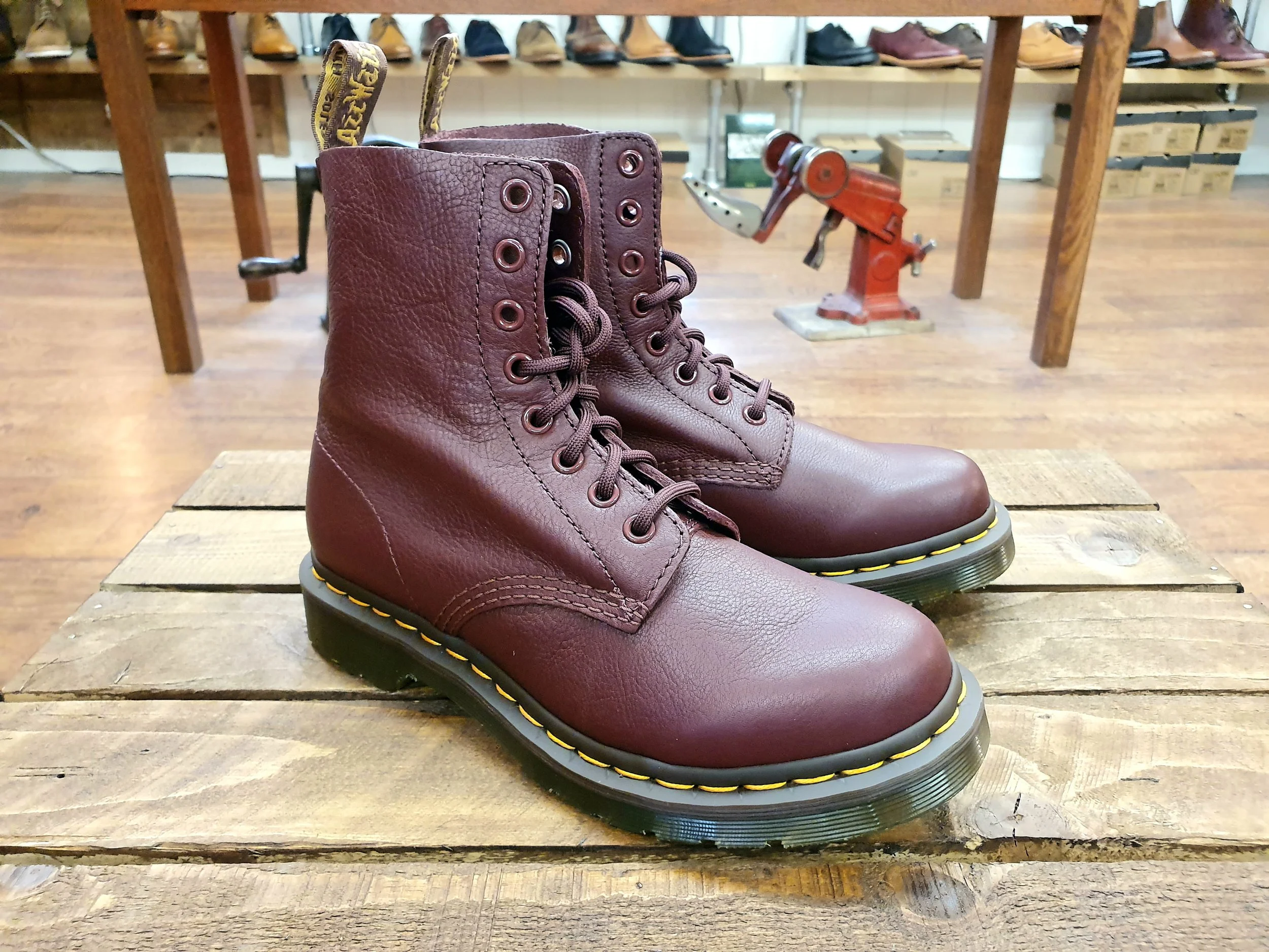 doc martens pascal virginia cherry red