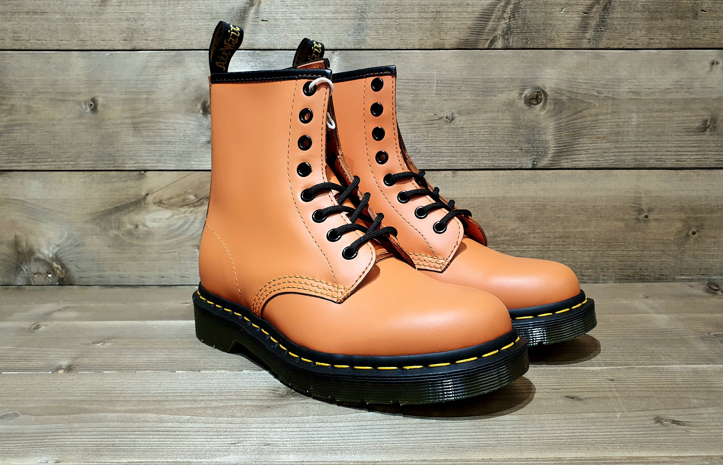 orange doc martens