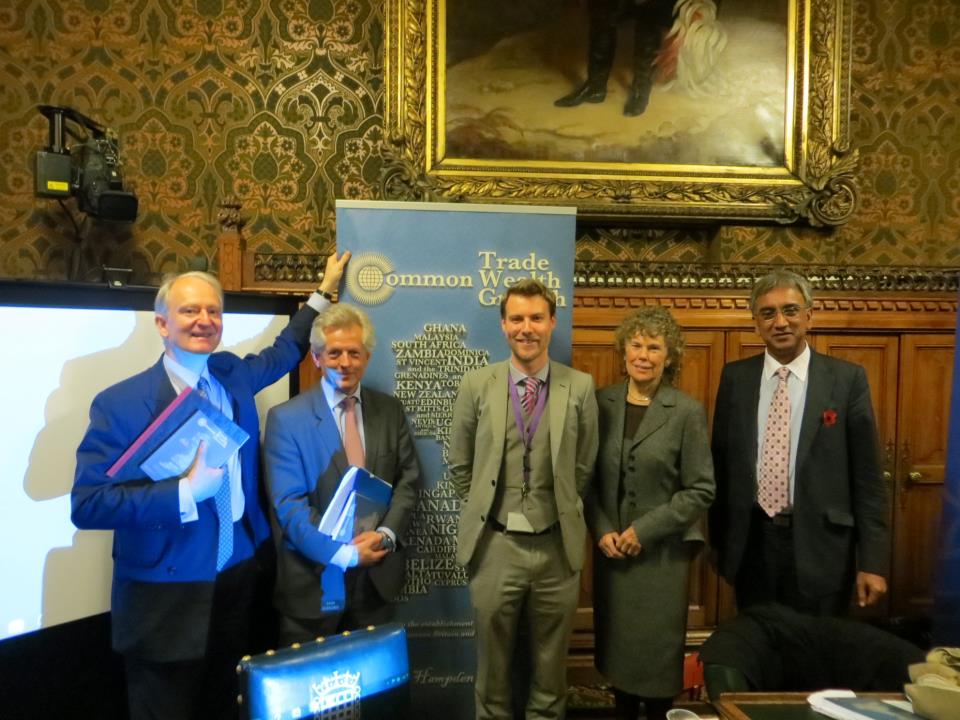 L-R: Henry, Richard Graham MP, CX Exec. Director Tim Hewish, Kate Hoey MP, and Lord Popat at Tim's book launch